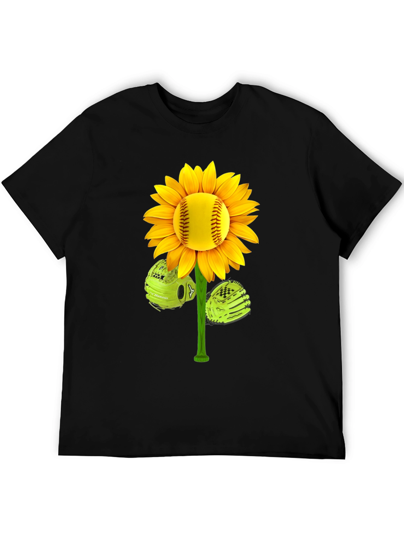 Softball Sunflower Graphic Tee
