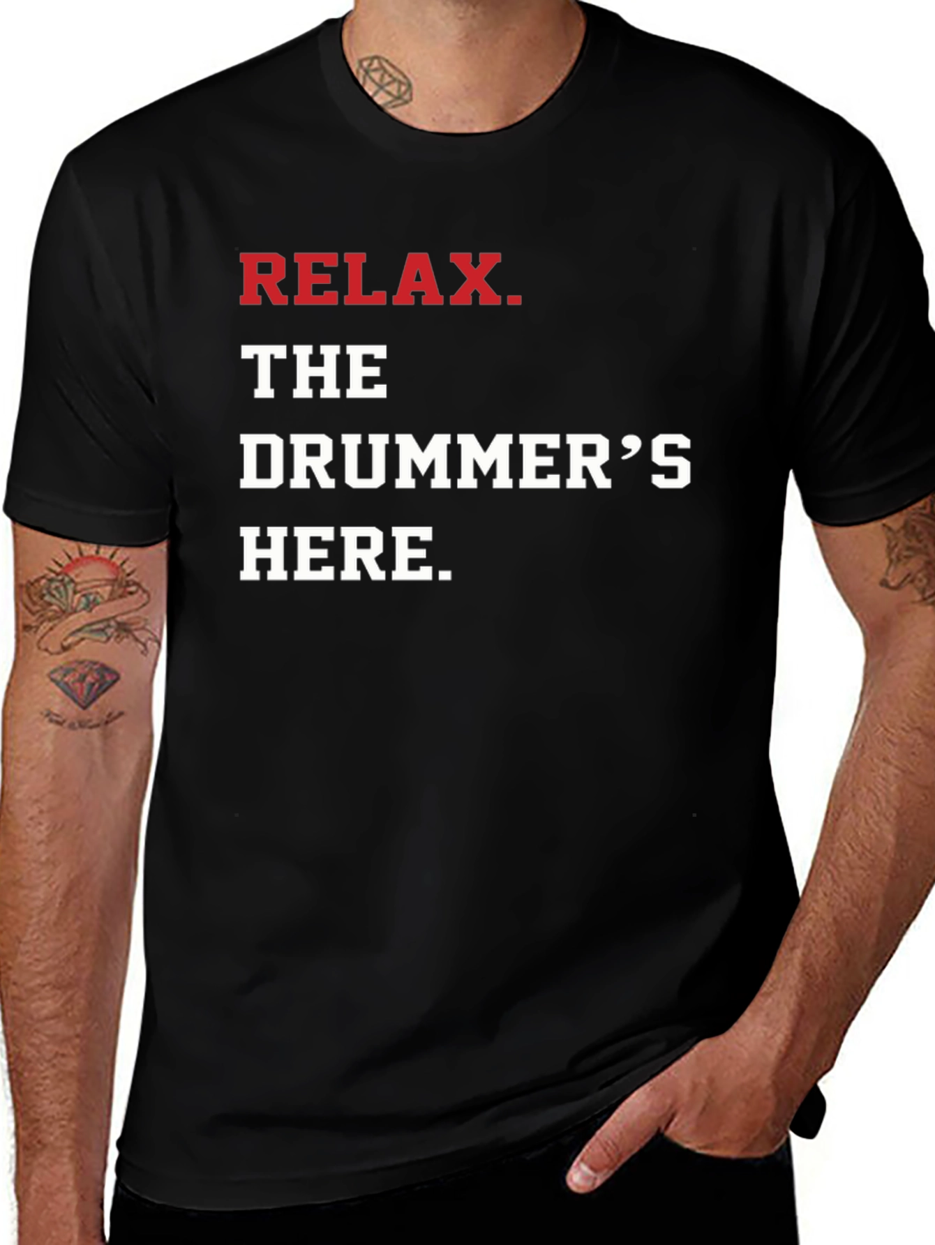 Relax The Drummers Here Graphic Tee