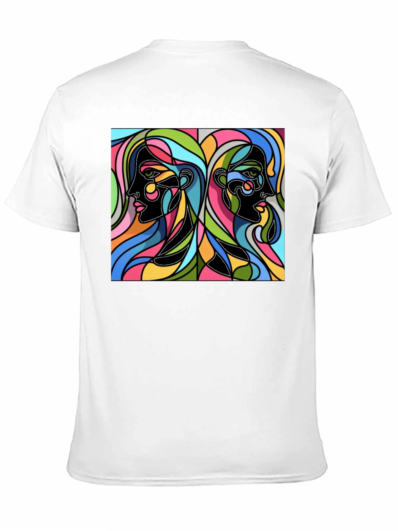 Abstract Faces Graphic Tee