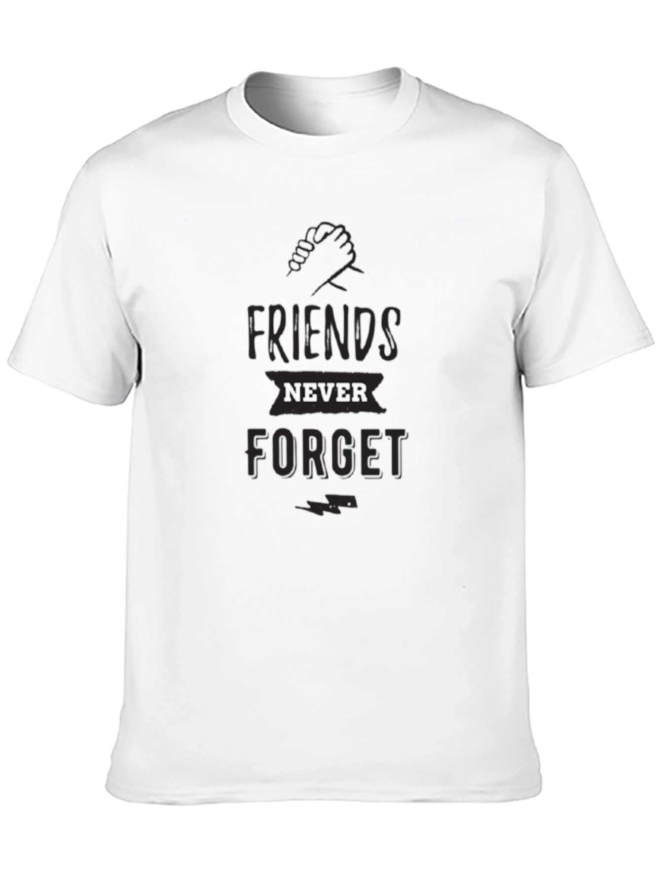 Friends Never Forget Black Graphic Tee