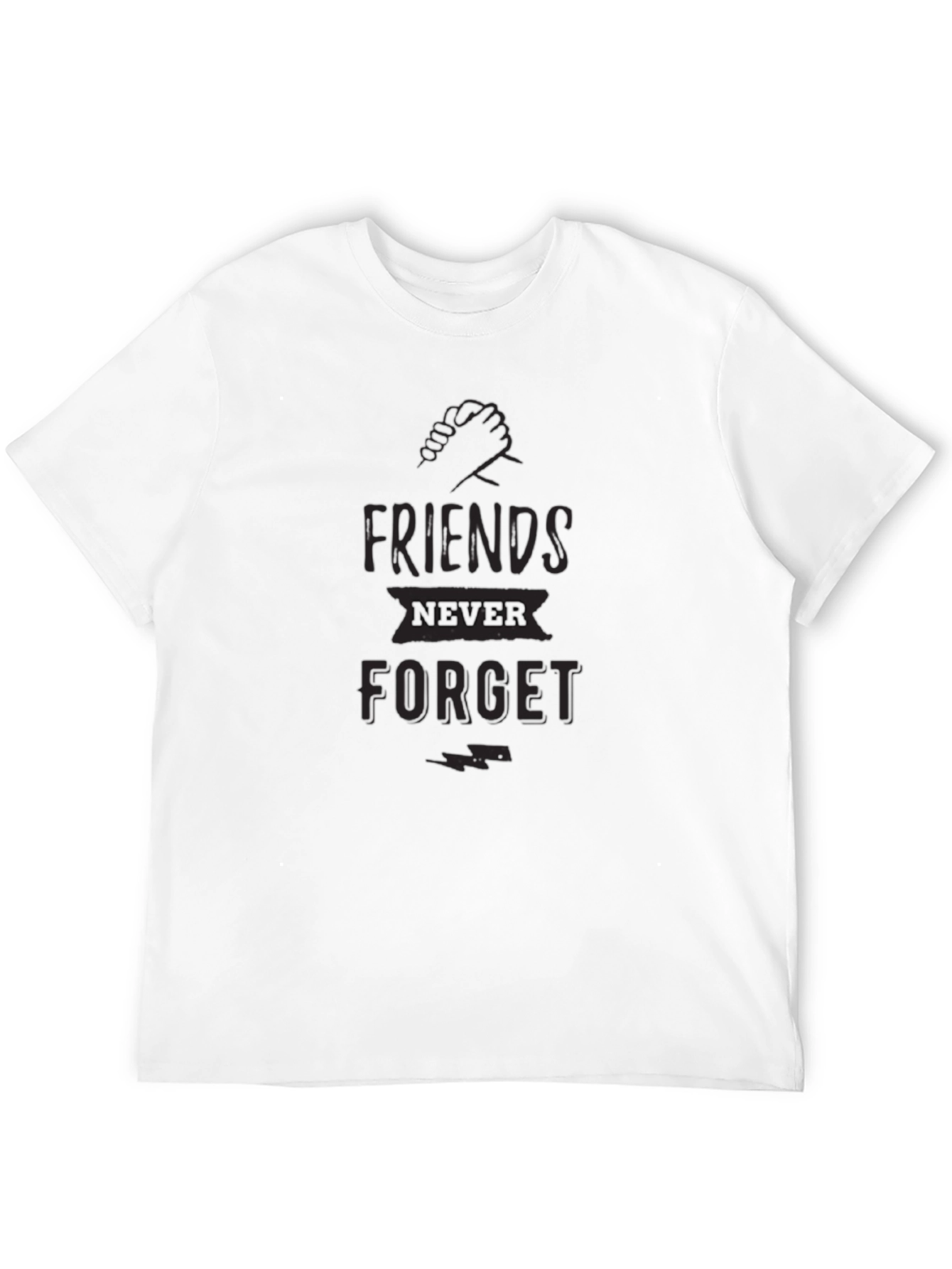 Friends Never Forget Black Graphic Tee