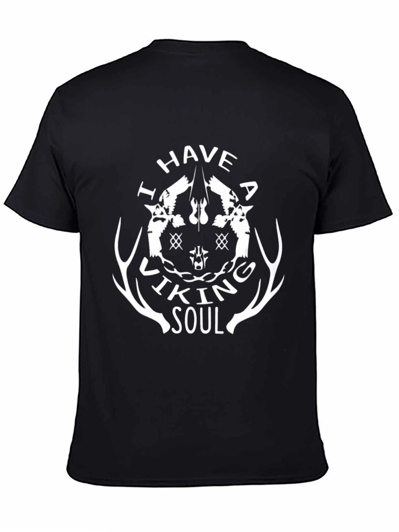 Viking Soul Graphic T-Shirt - Black