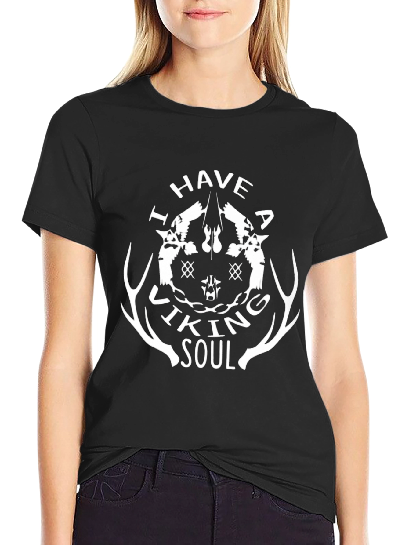Viking Soul Graphic T-Shirt - Black