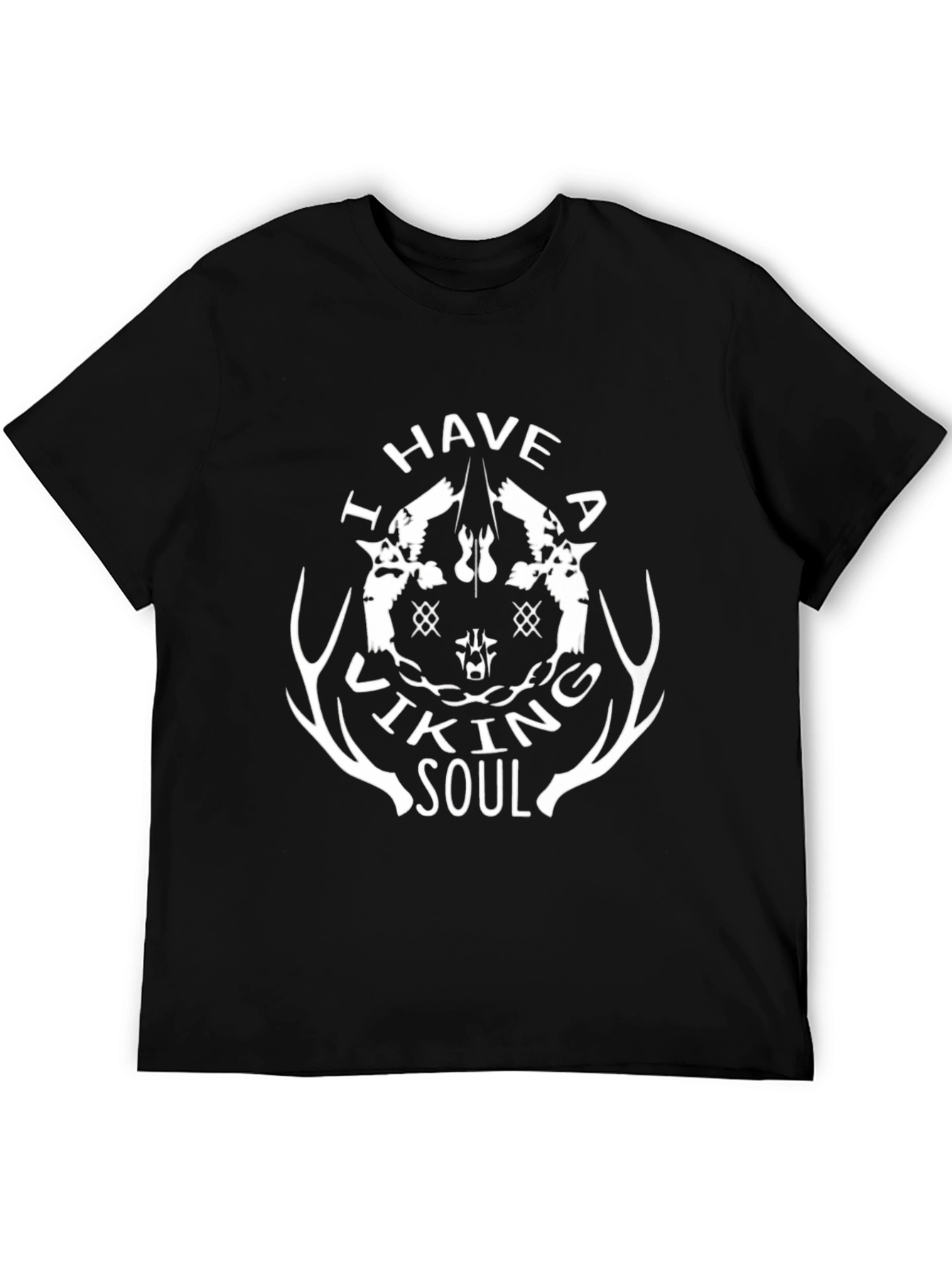 Viking Soul Graphic T-Shirt - Black