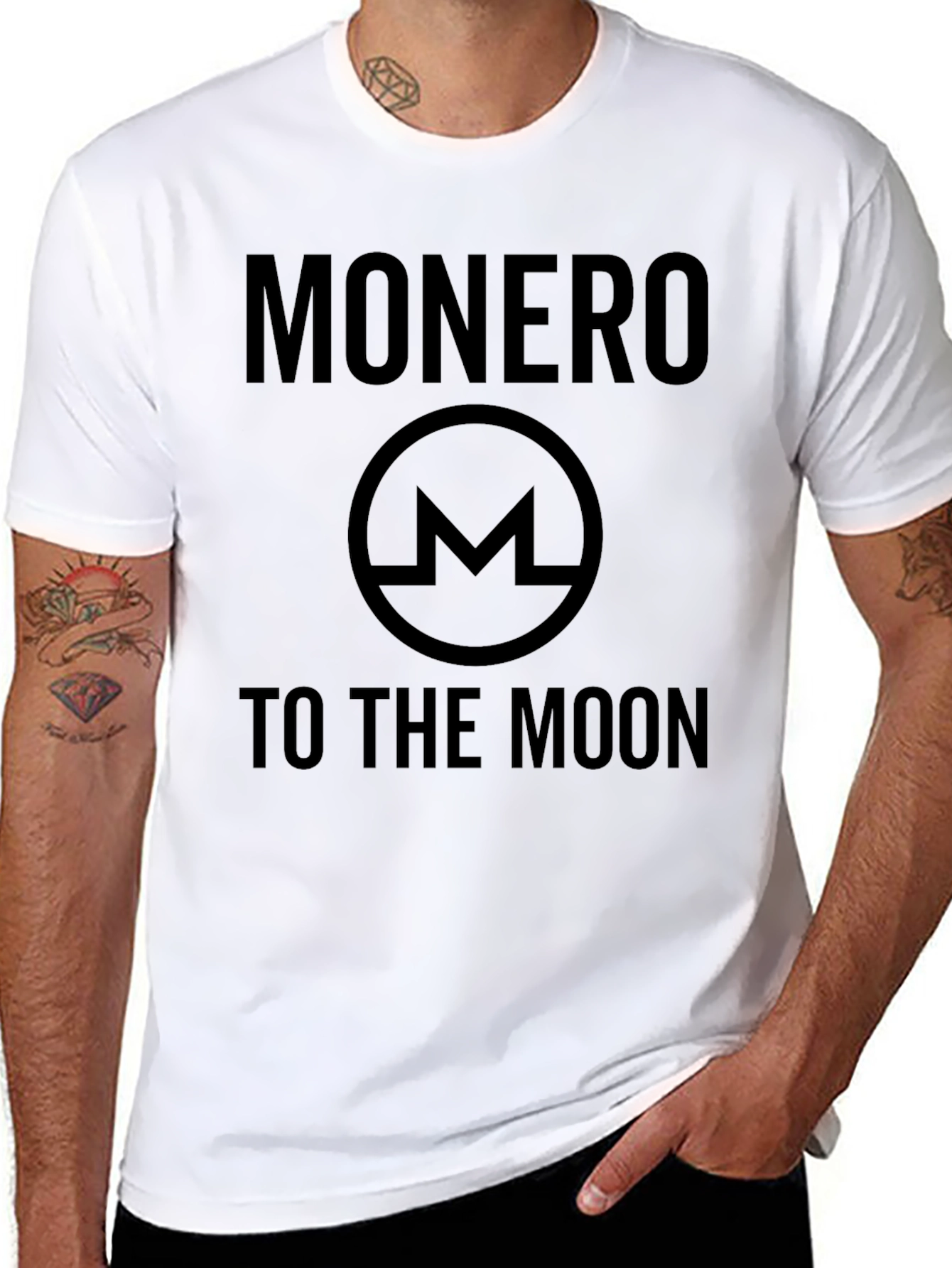 Monero To The Moon Black T-Shirt