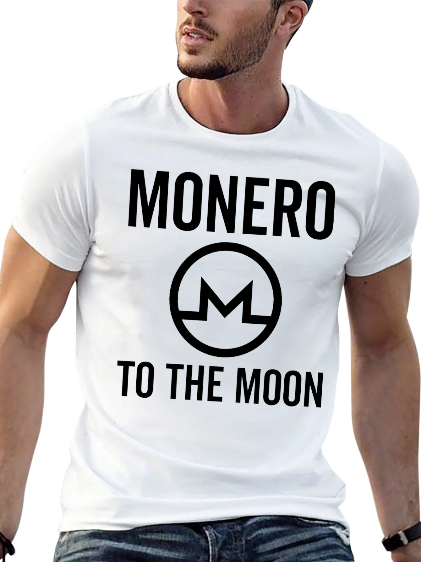 Monero To The Moon Black T-Shirt