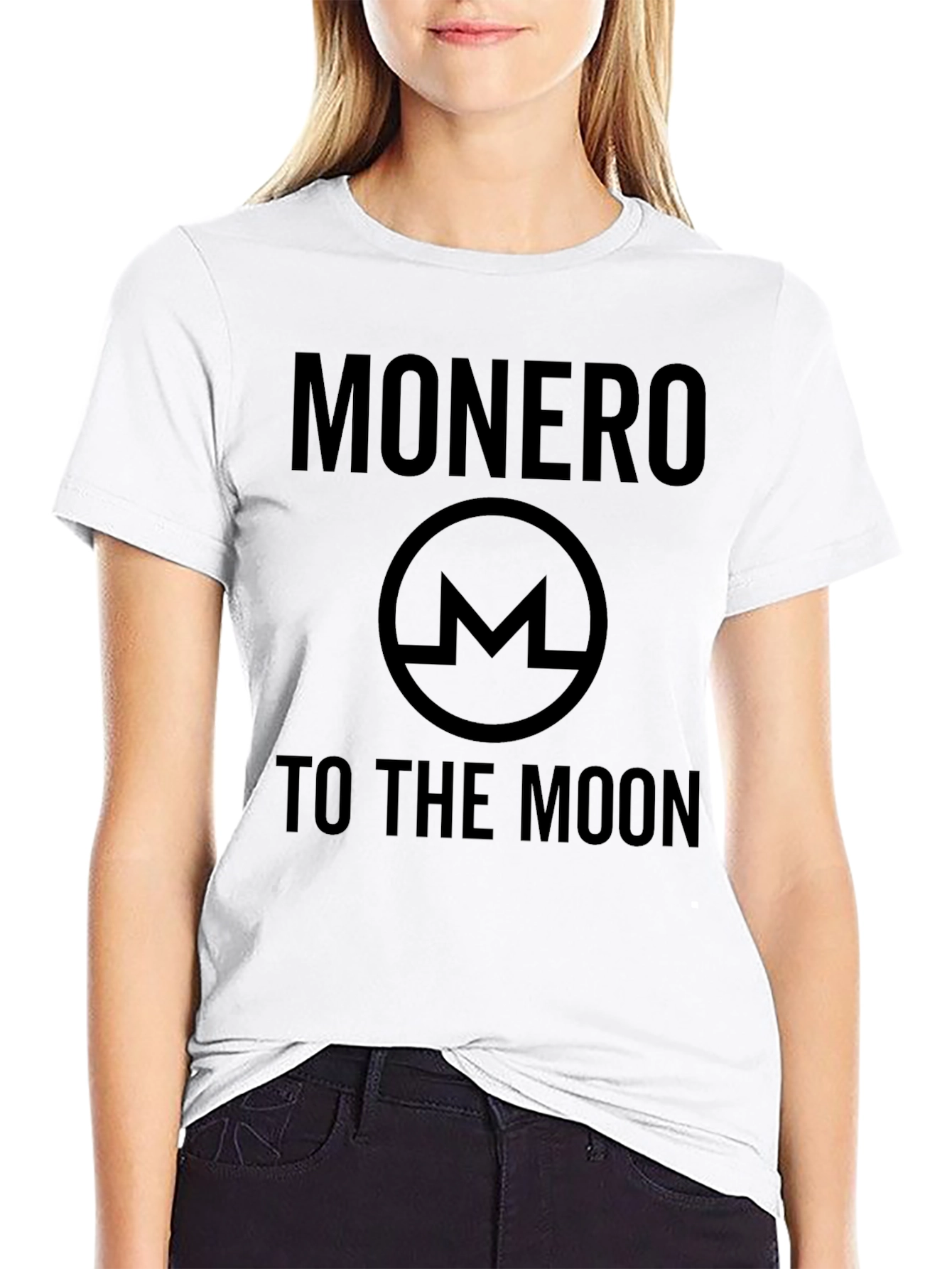 Monero To The Moon Black T-Shirt