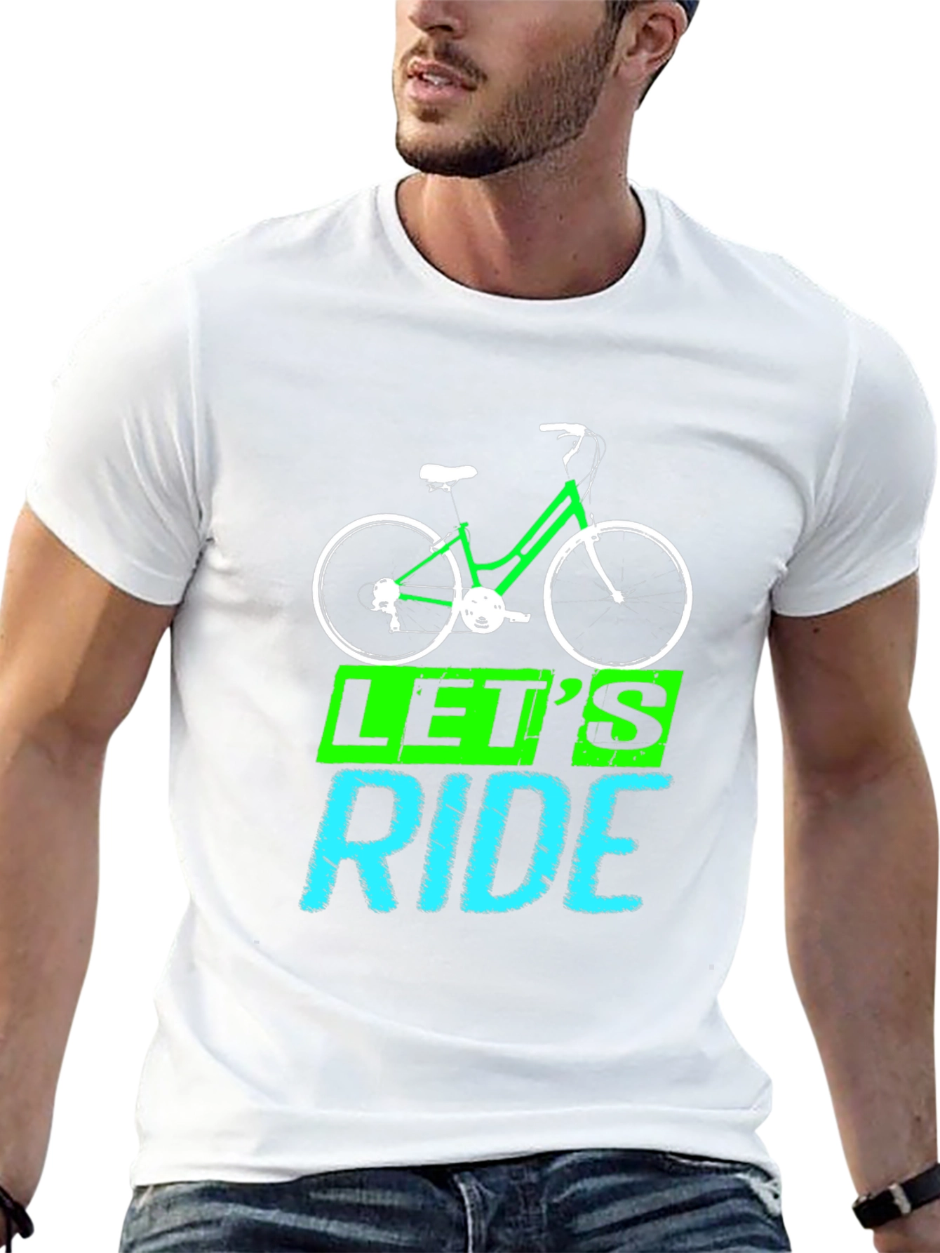 Lets Ride Bike Graphic Tee - Black