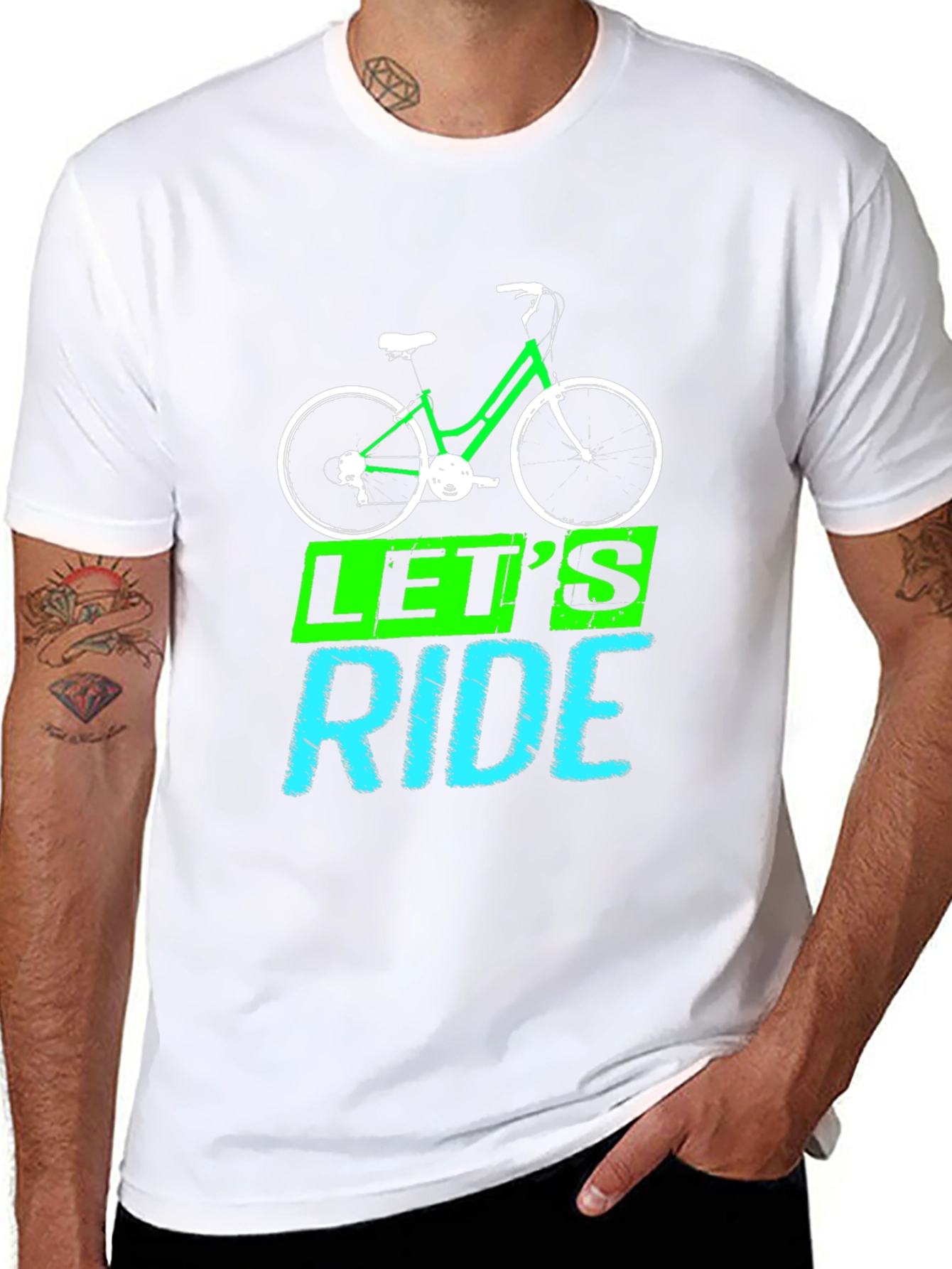 Lets Ride Bike Graphic Tee - Black