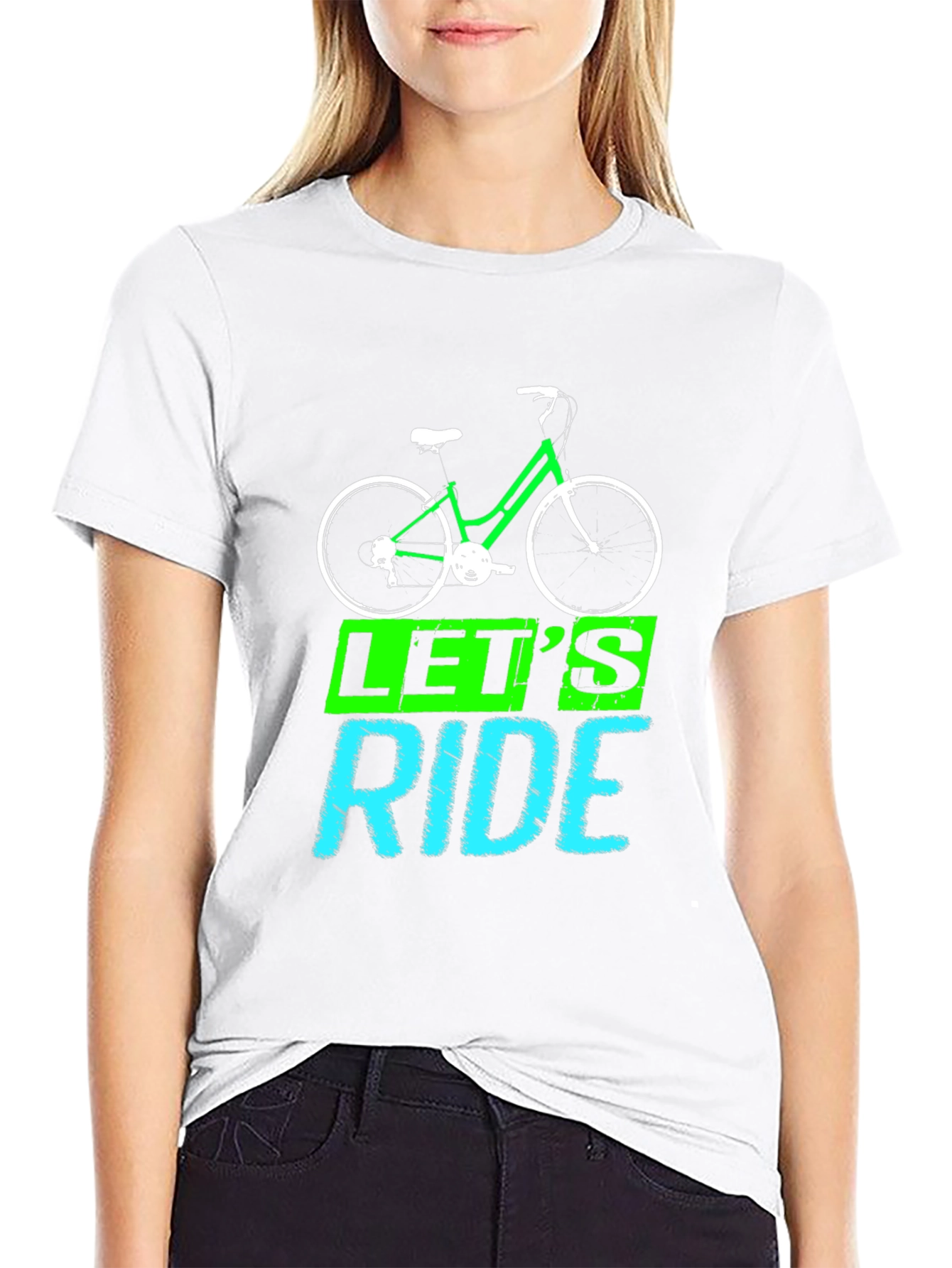 Lets Ride Bike Graphic Tee - Black