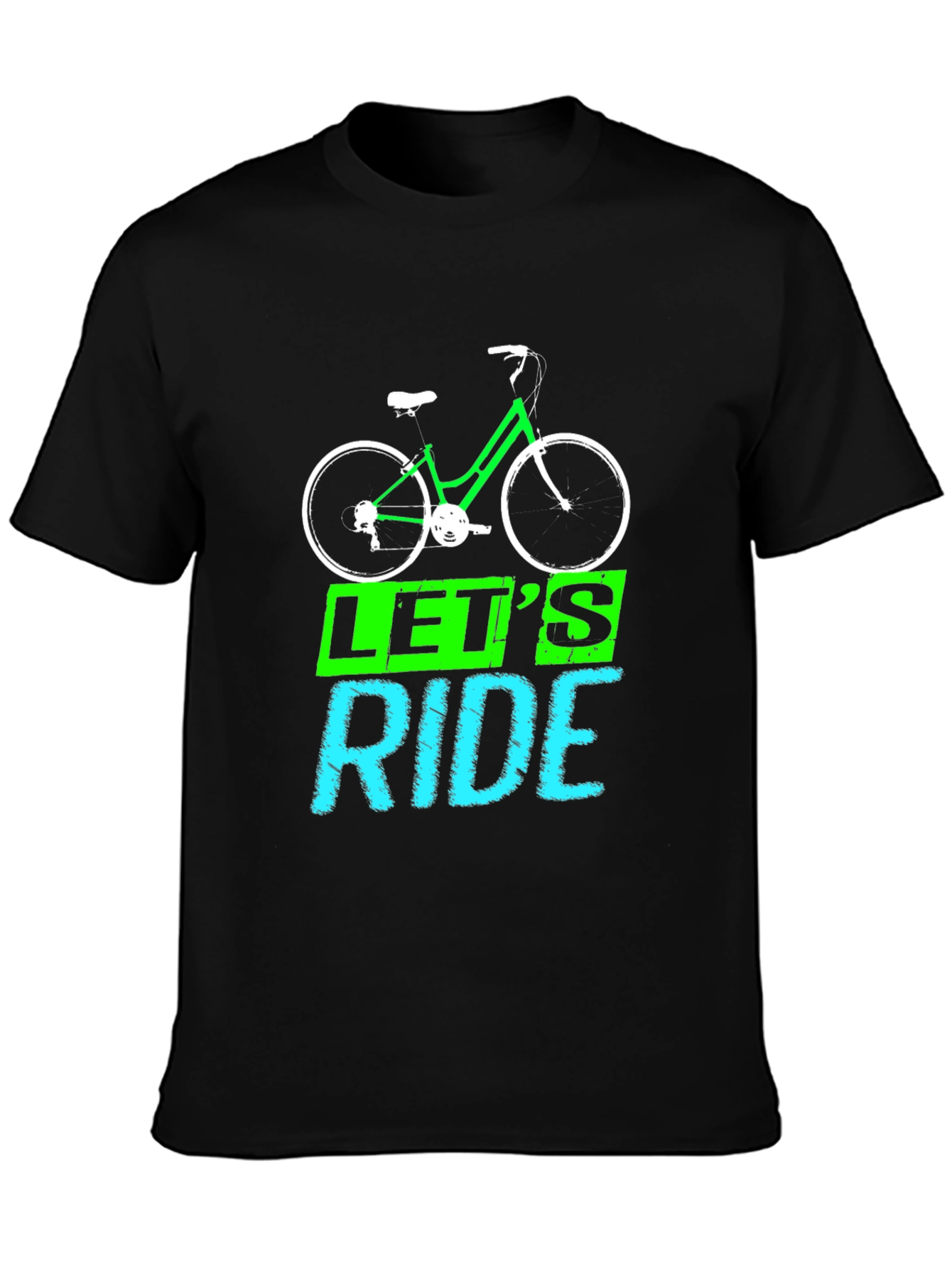 Lets Ride Bike Graphic Tee - Black