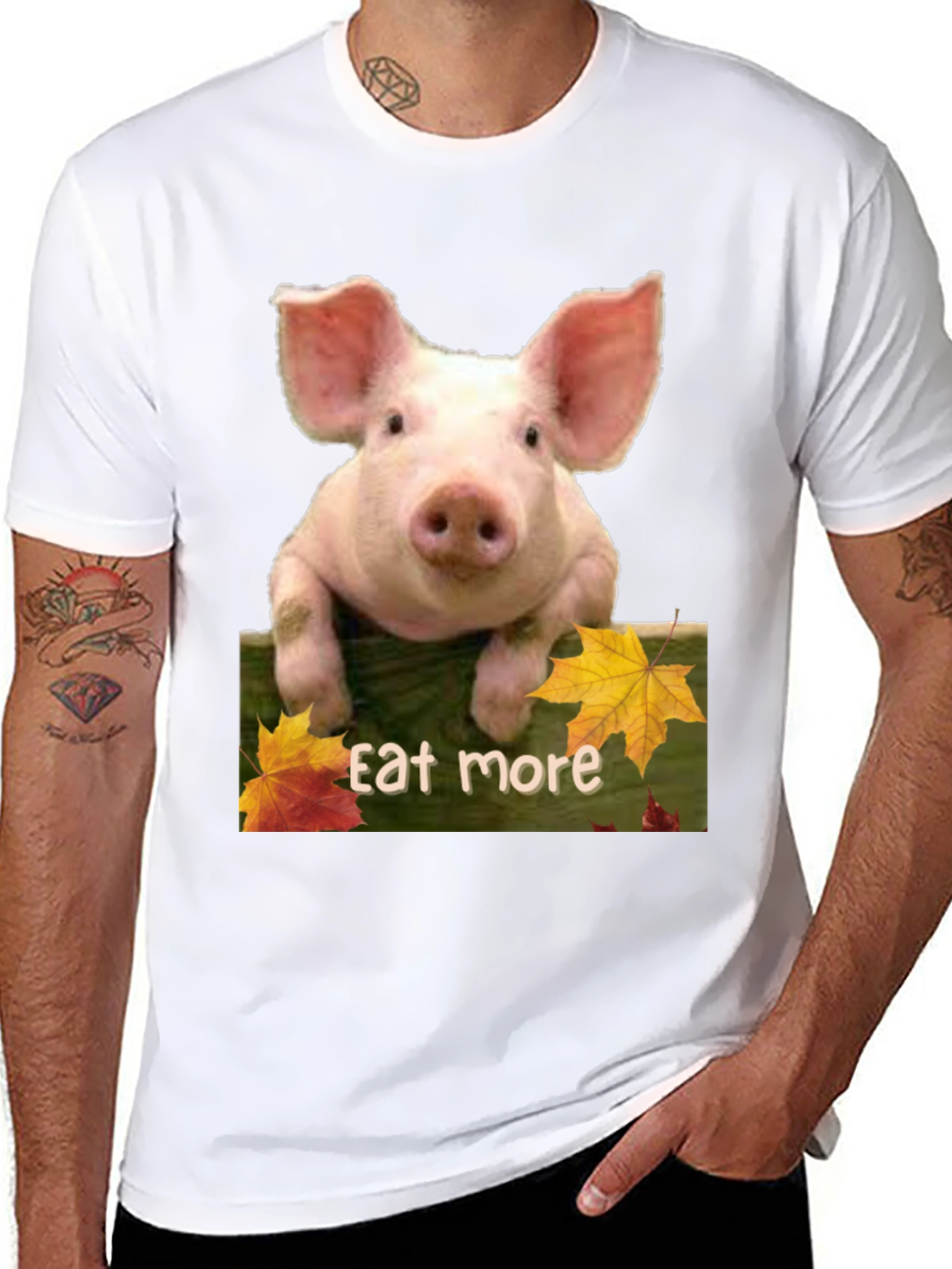 Eat More Pig T-Shirt - Funny Animal Tee