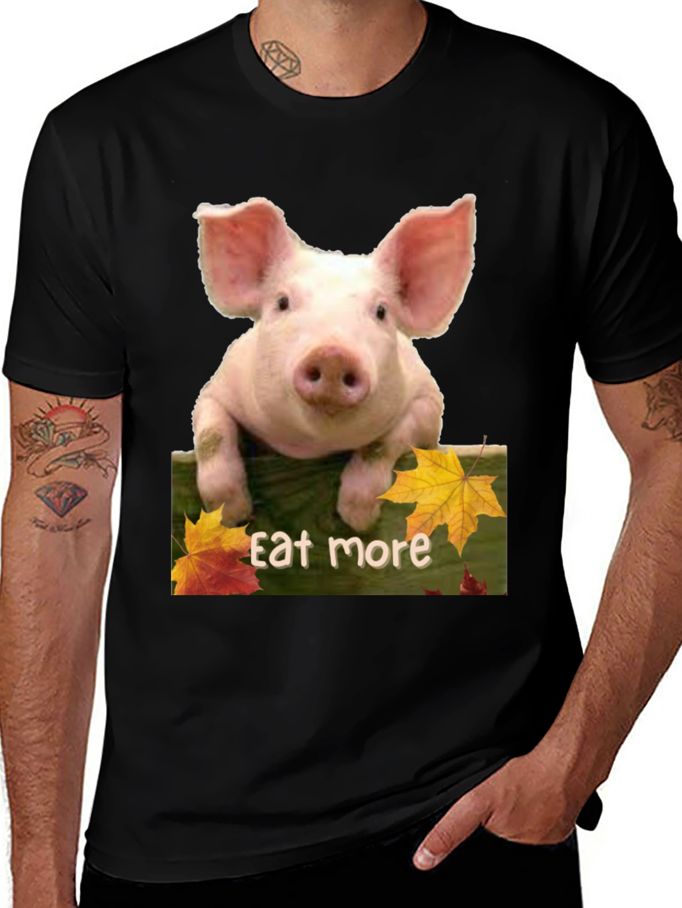Eat More Pig T-Shirt - Funny Animal Tee