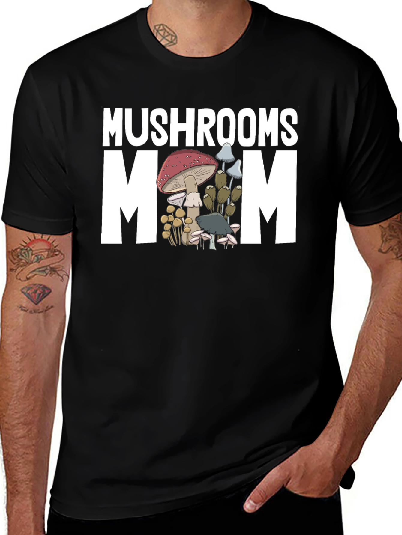 Mushrooms Mom Graphic T-Shirt