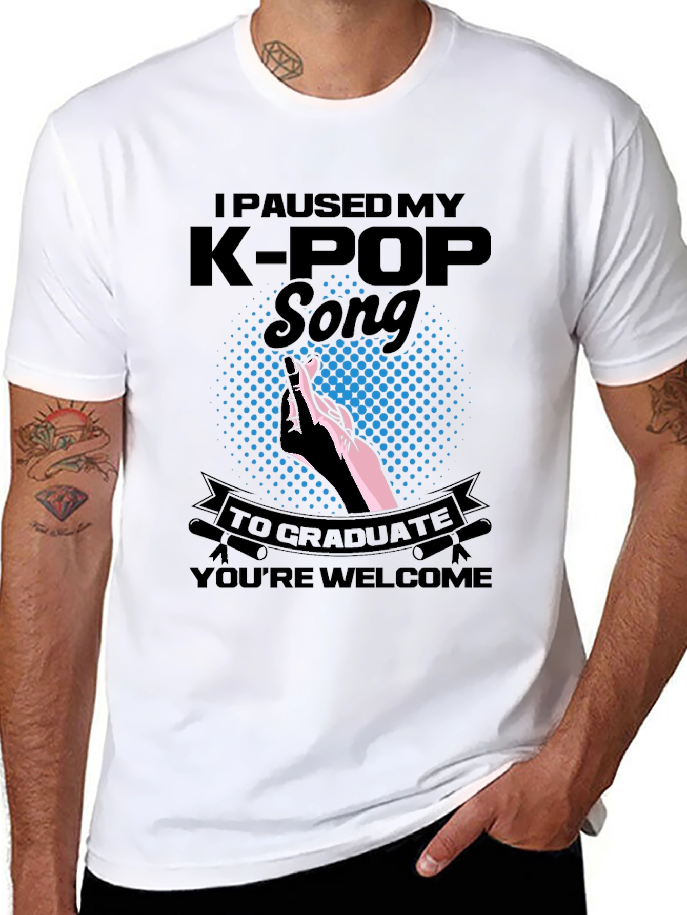 I Paused My K-Pop Song Graduation T-Shirt
