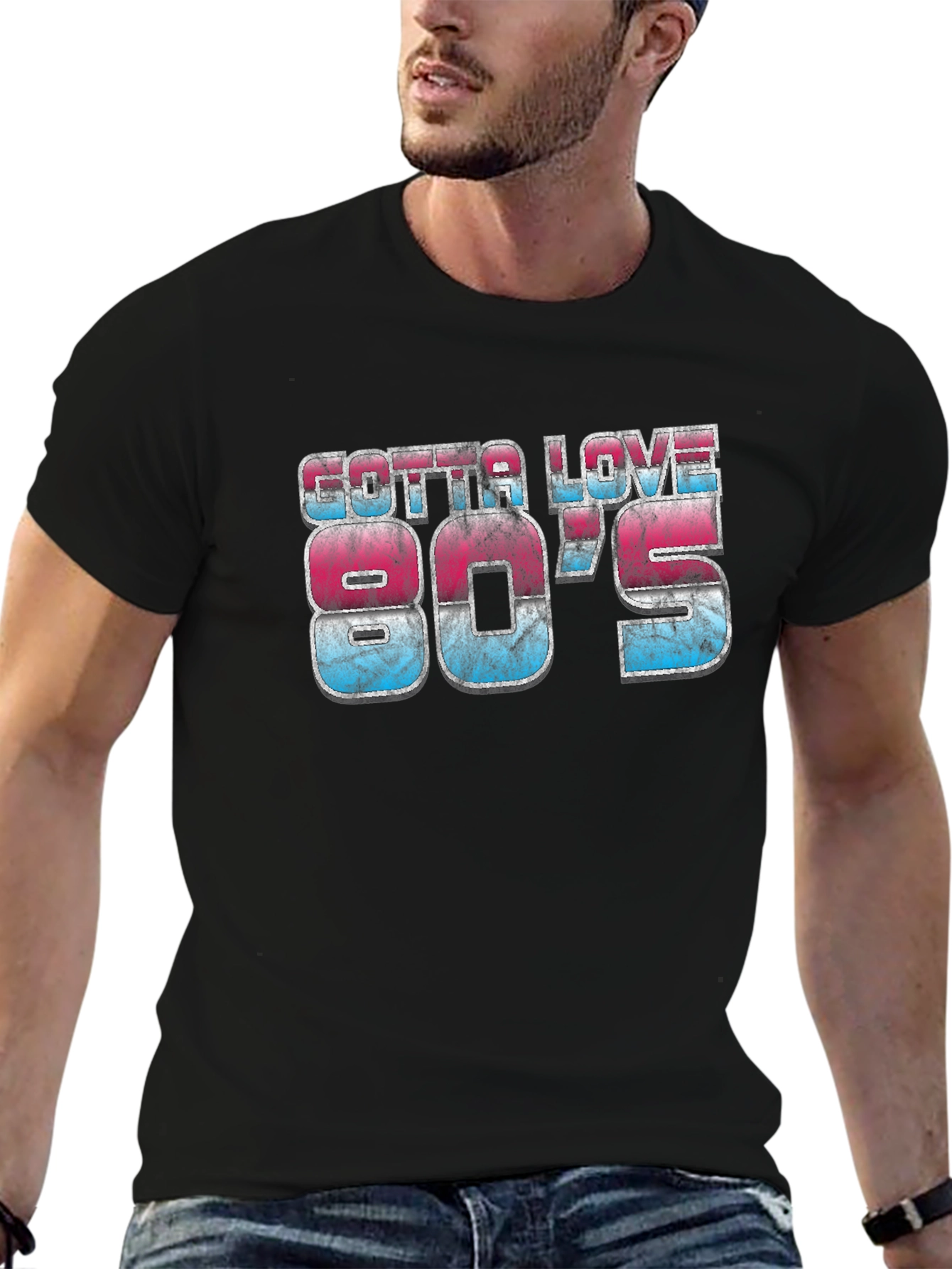Gotta Love 80s Graphic T-Shirt Retro Black