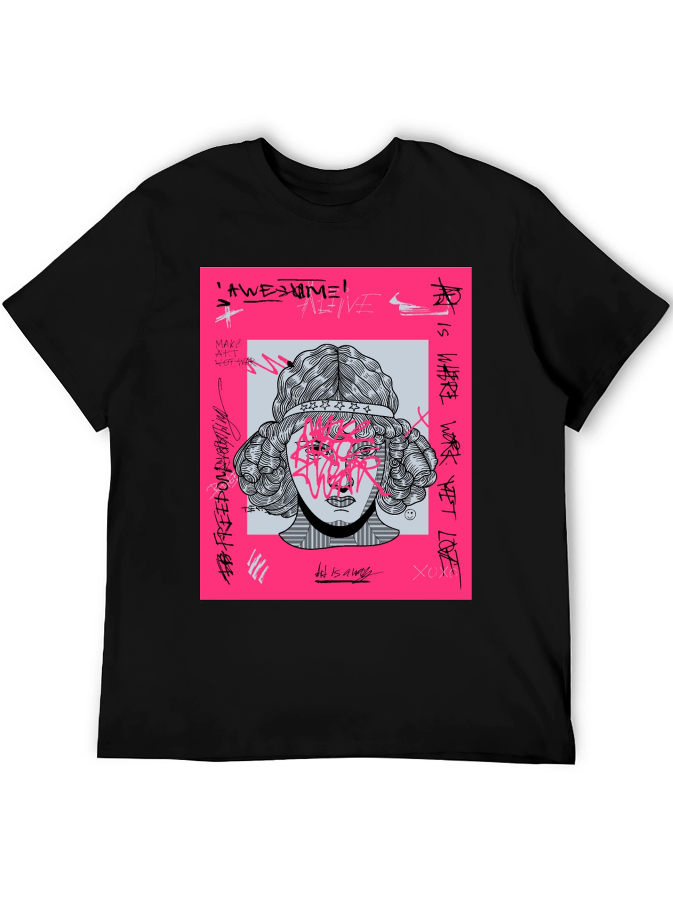 Edgy Graphic Print T-Shirt
