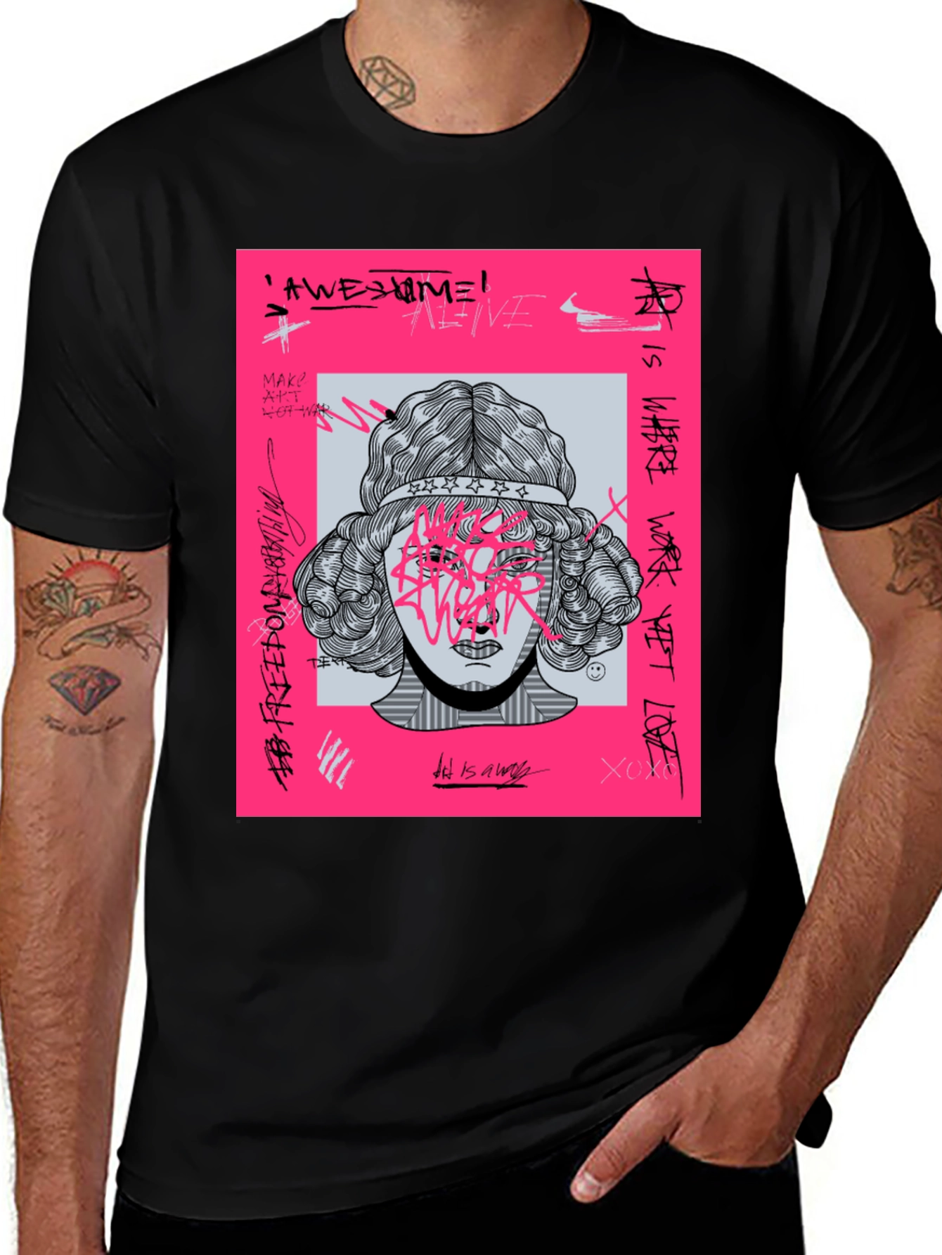 Edgy Graphic Print T-Shirt