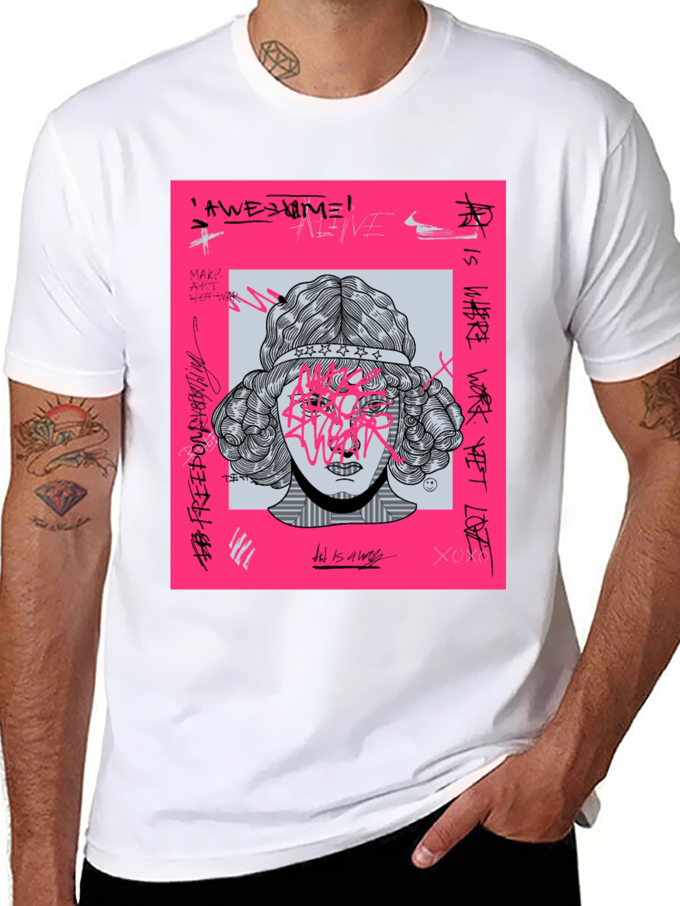Edgy Graphic Print T-Shirt