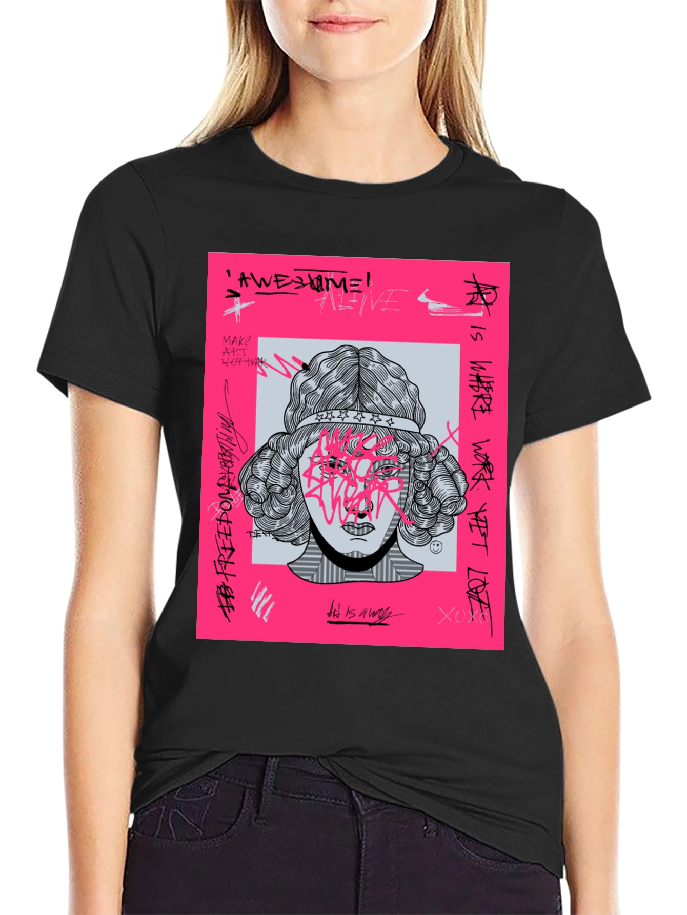 Edgy Graphic Print T-Shirt