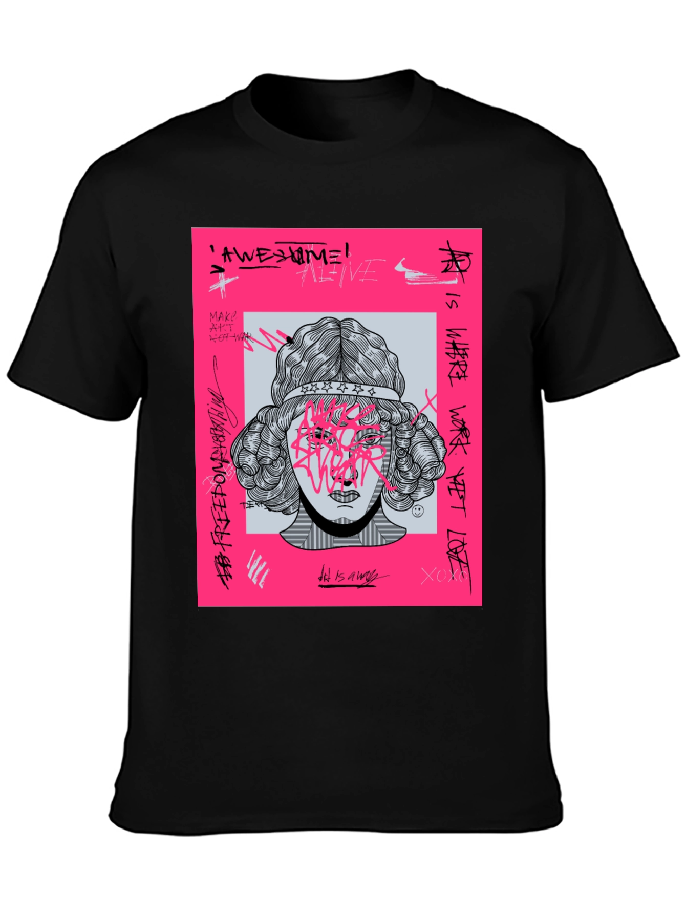 Edgy Graphic Print T-Shirt
