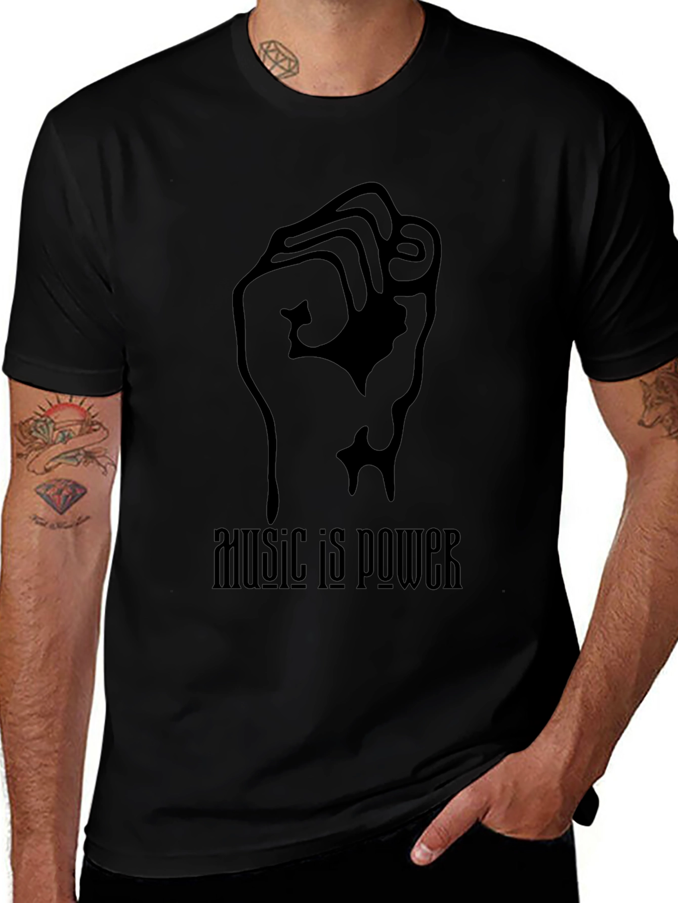Music is Power Graphic Tee