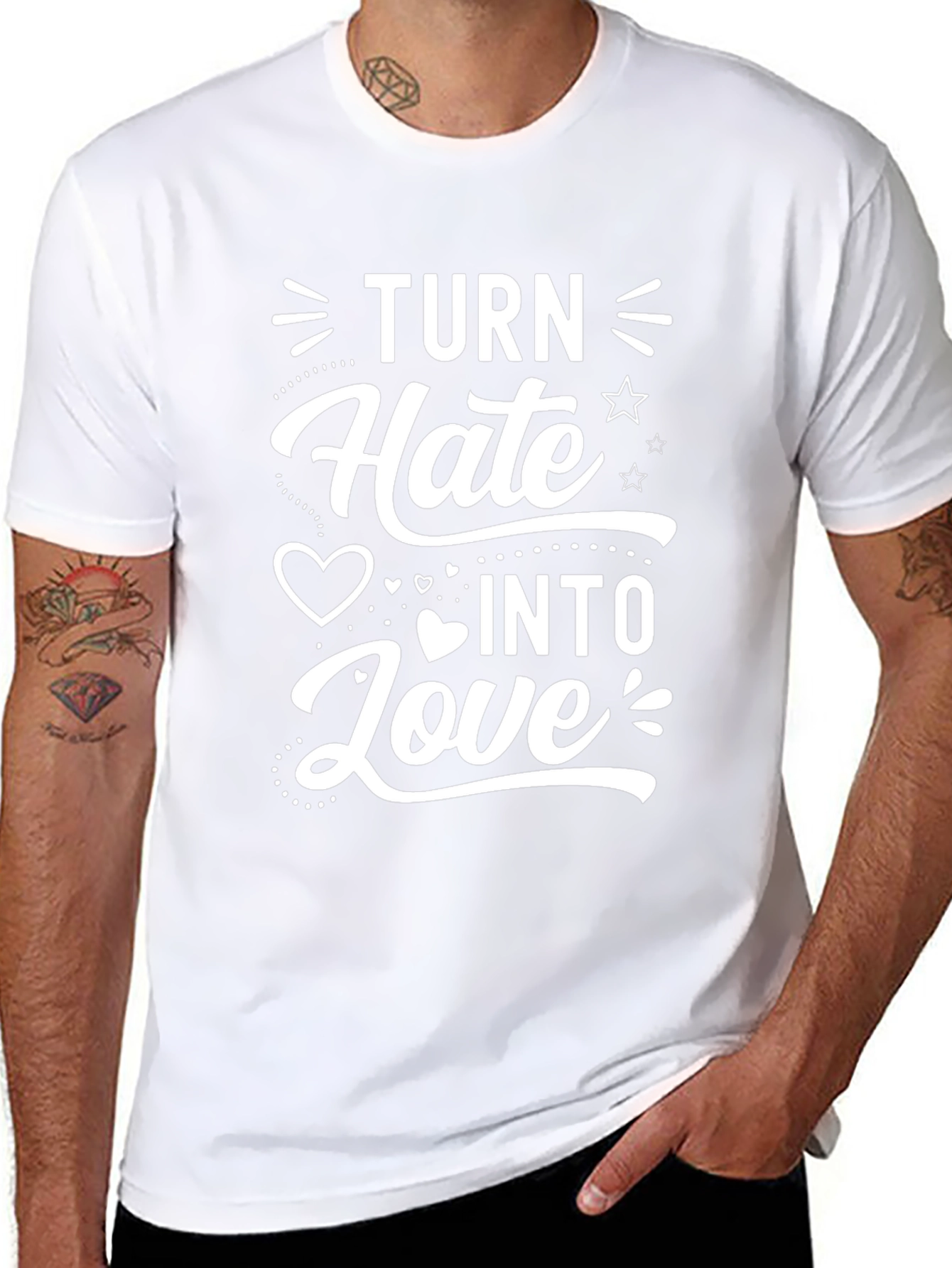Turn Hate Into Love Graphic T-Shirt