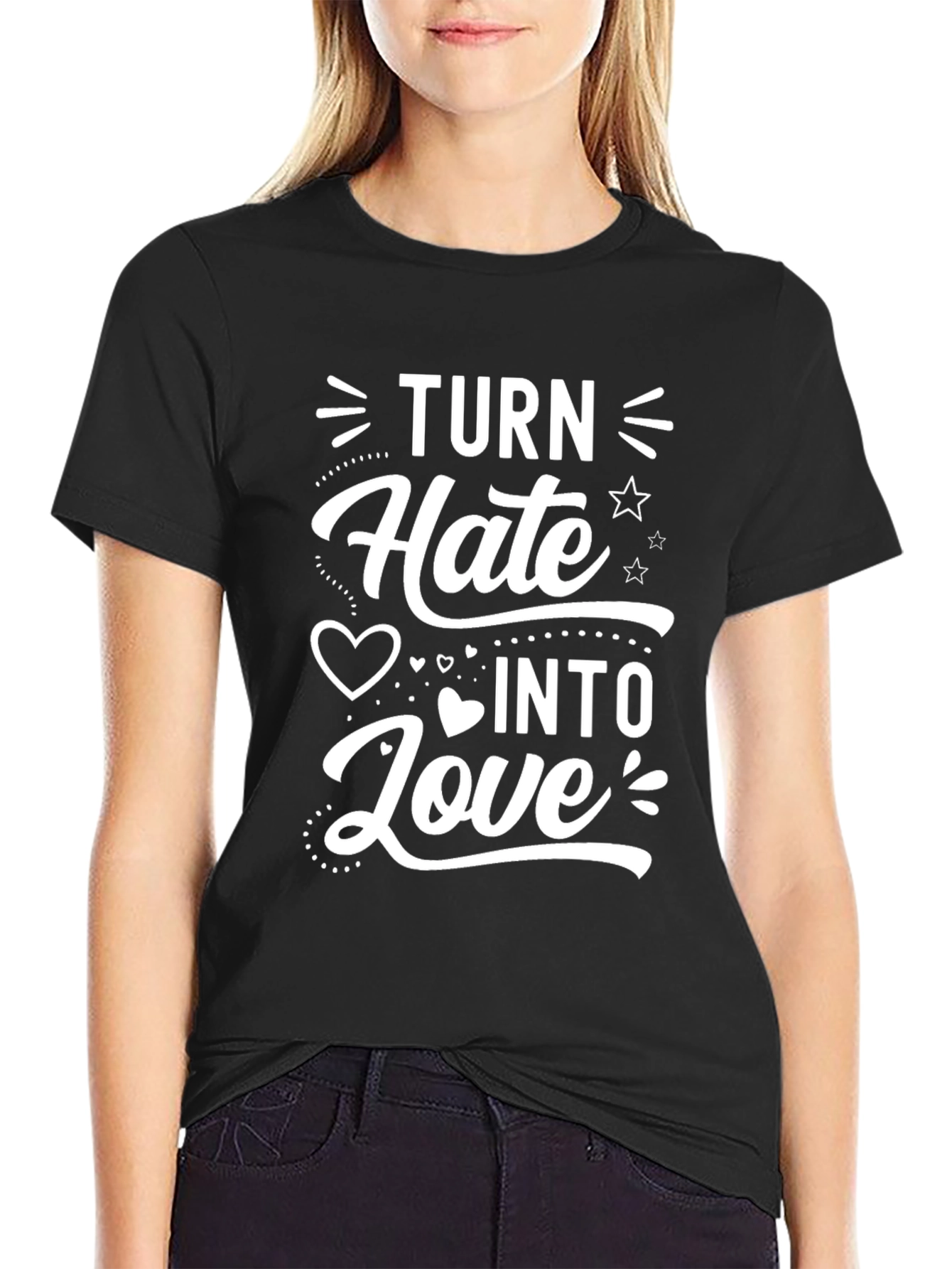 Turn Hate Into Love Graphic T-Shirt