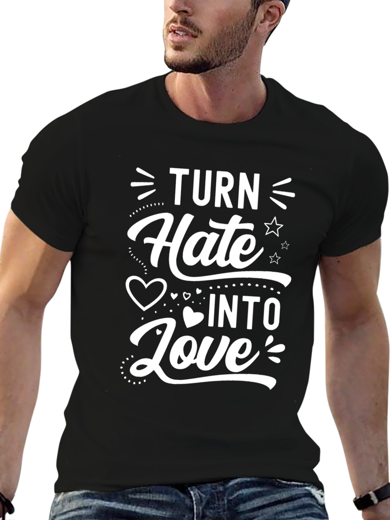 Turn Hate Into Love Graphic T-Shirt