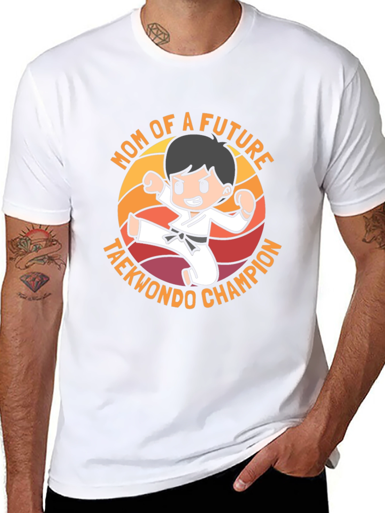 Mom of Future Taekwondo Champion Black T-Shirt