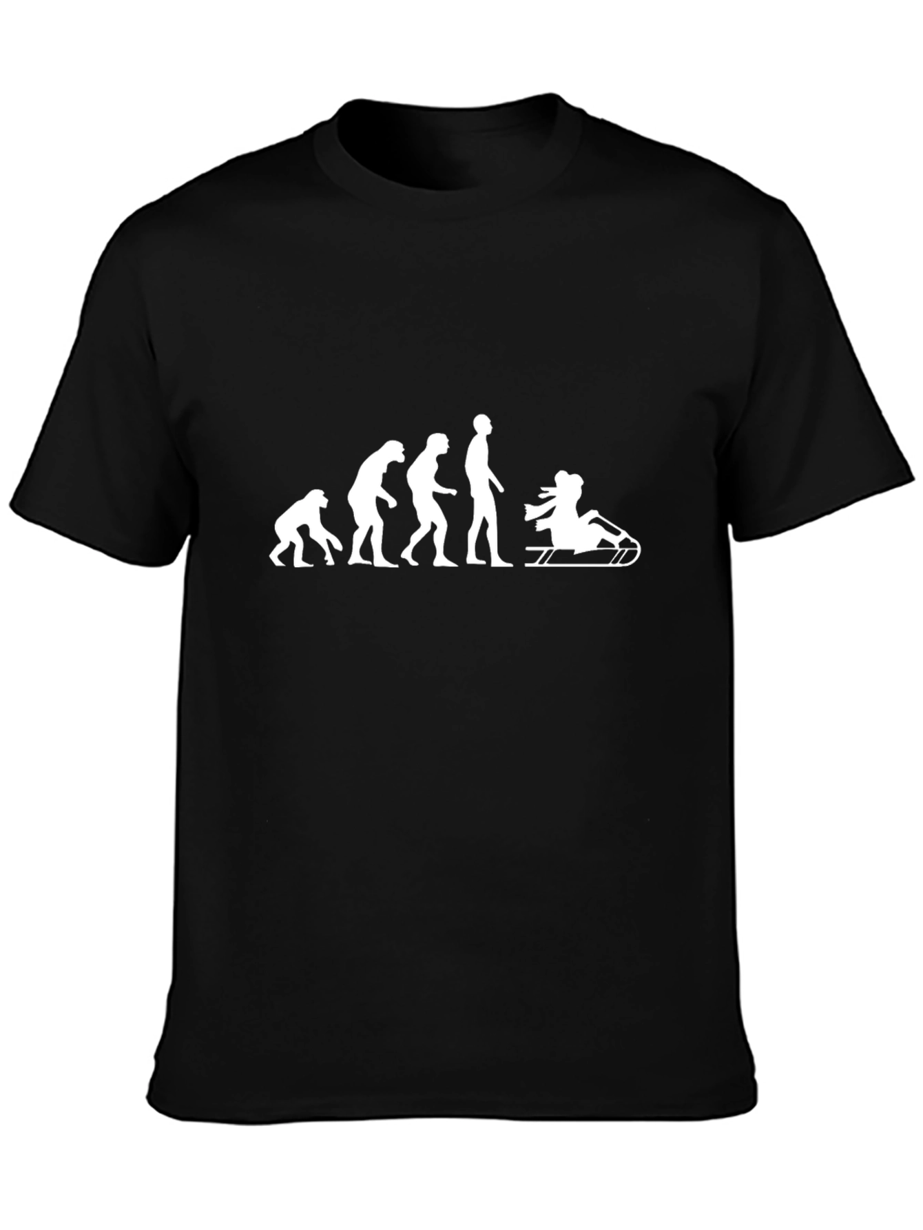 Evolution Sledding Funny Graphic Tee