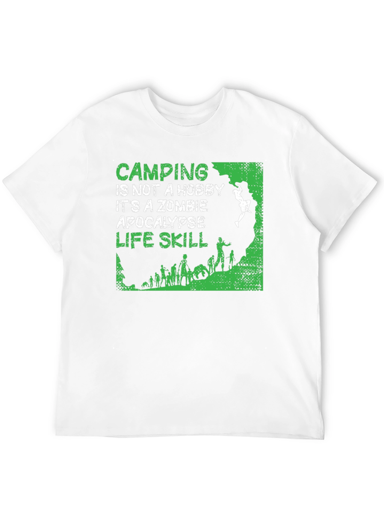 Camping Zombie Apocalypse Life Skill T-Shirt