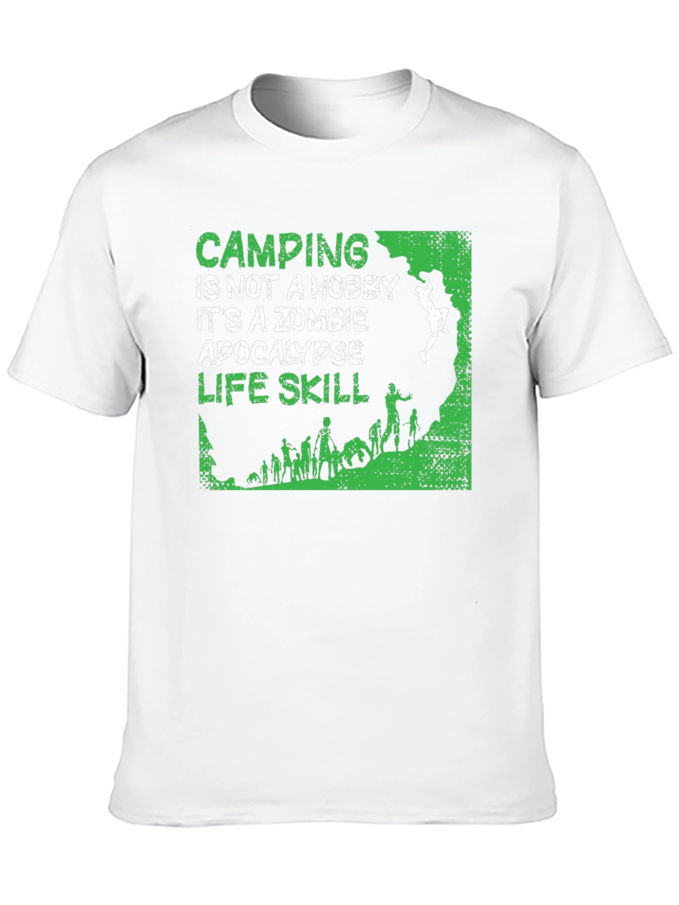 Camping Zombie Apocalypse Life Skill T-Shirt