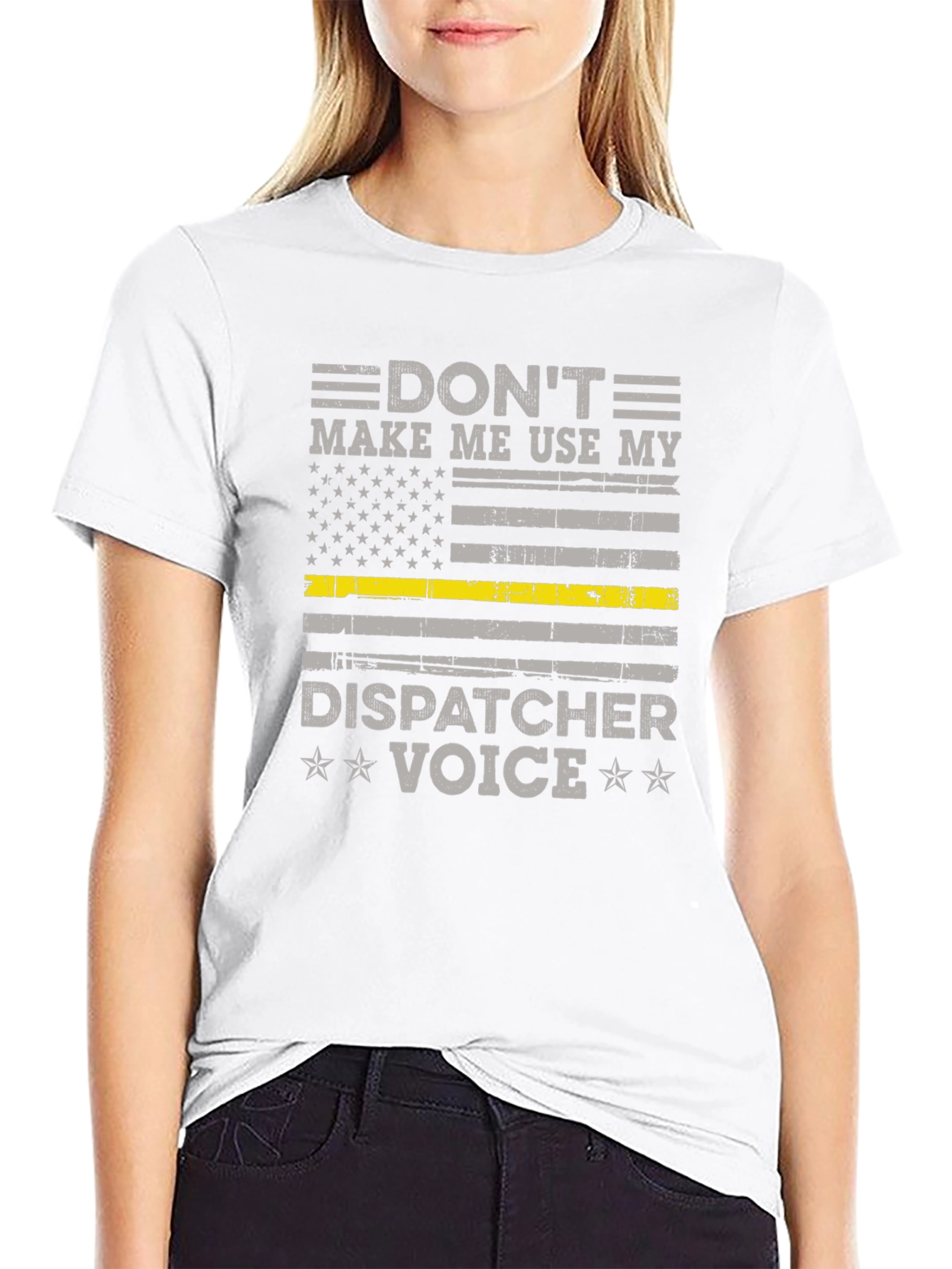 Dispatcher Voice Tee - Thin Yellow Line Graphic T-Shirt