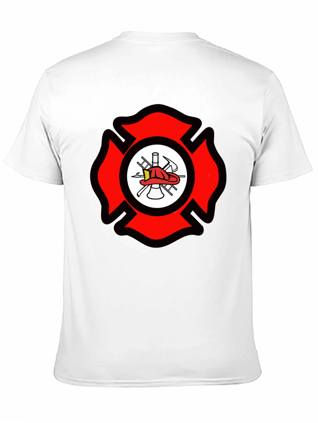 Firefighter Maltese Cross Graphic Tee - Black