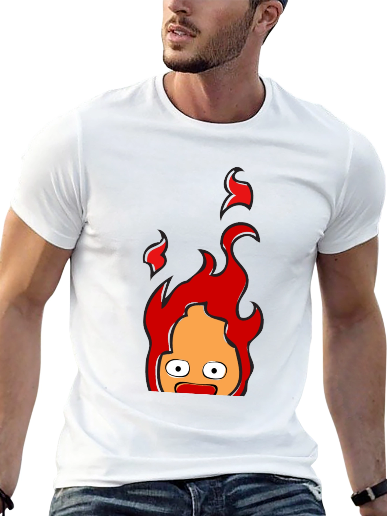 Calcifer Flame T-Shirt - Animated Fire Demon