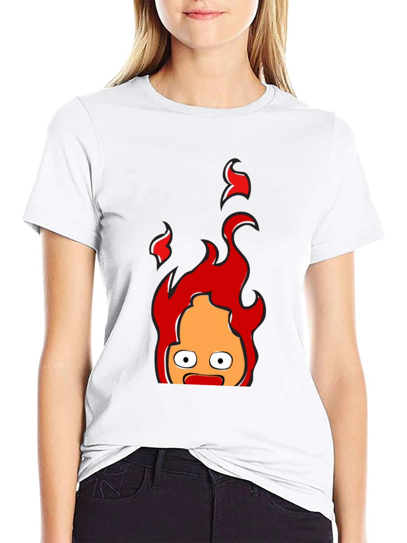 Calcifer Flame T-Shirt - Animated Fire Demon