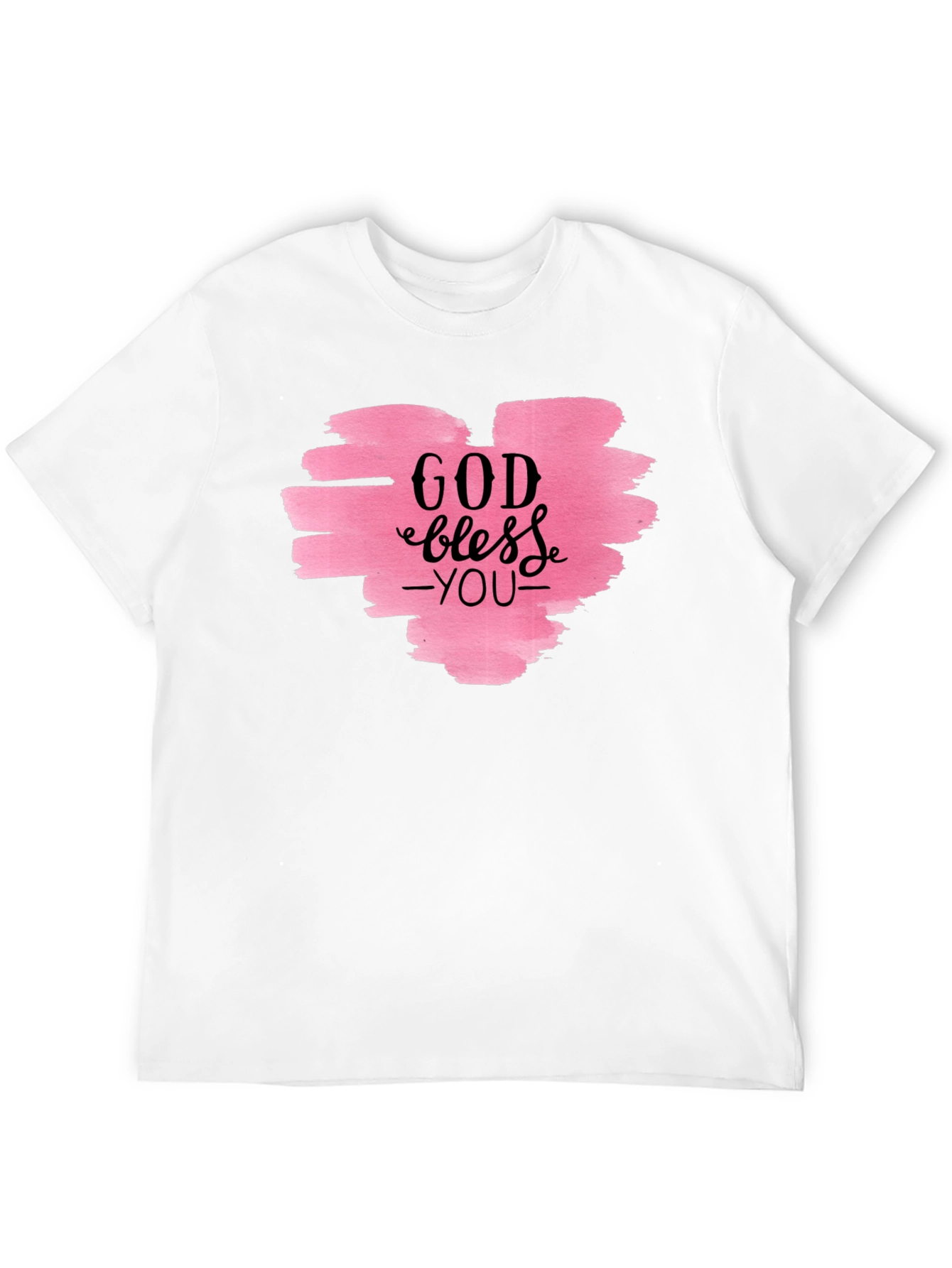 God Bless You T-Shirt - Pink Heart Design