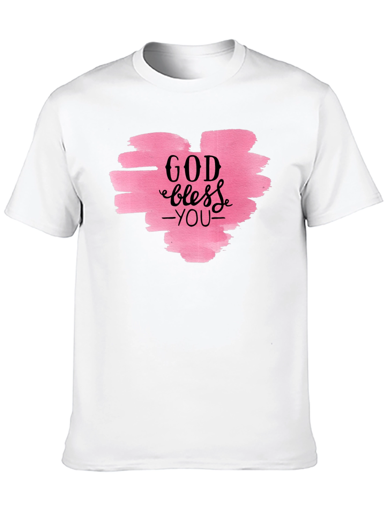 God Bless You T-Shirt - Pink Heart Design
