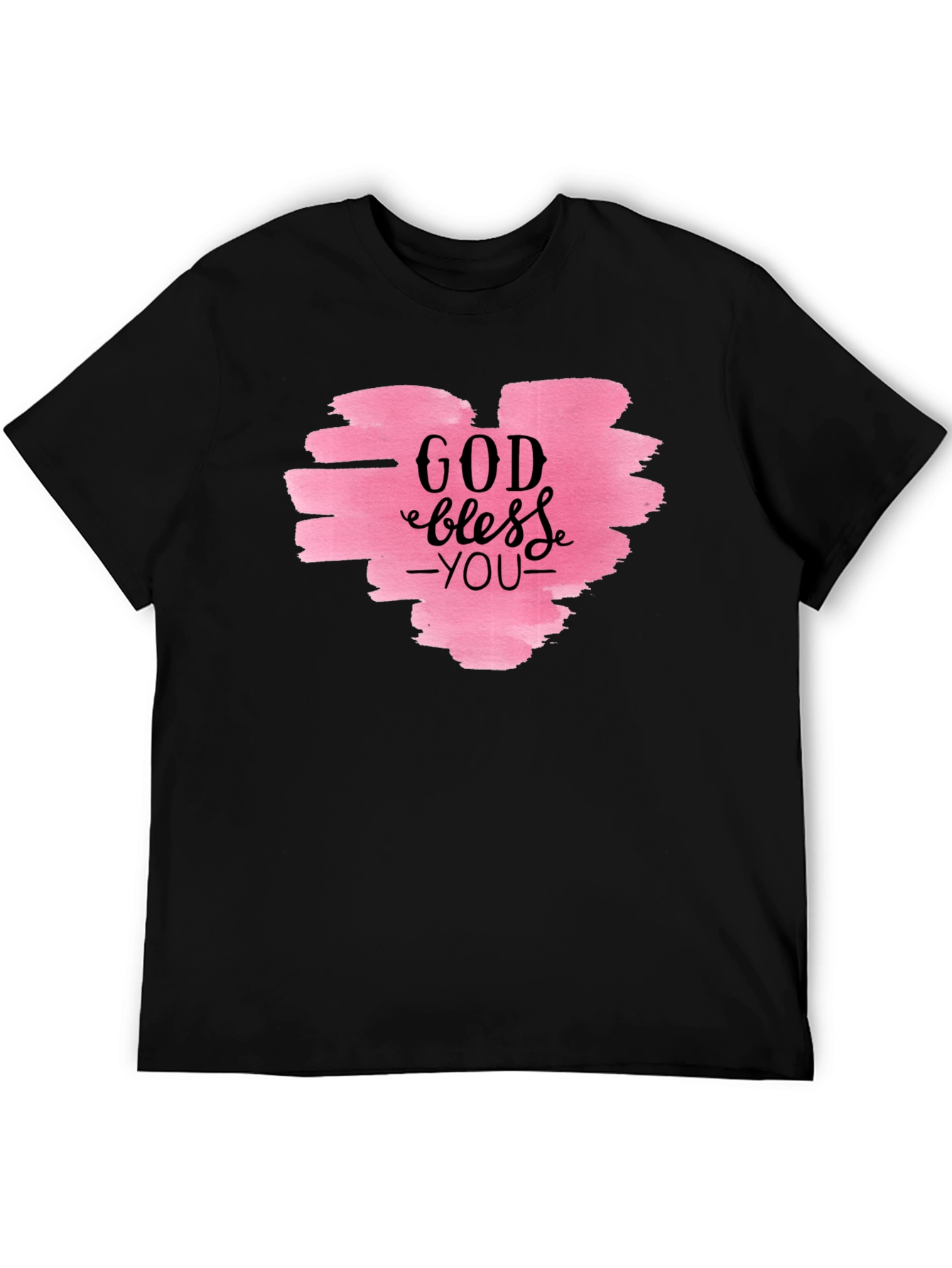 God Bless You T-Shirt - Pink Heart Design