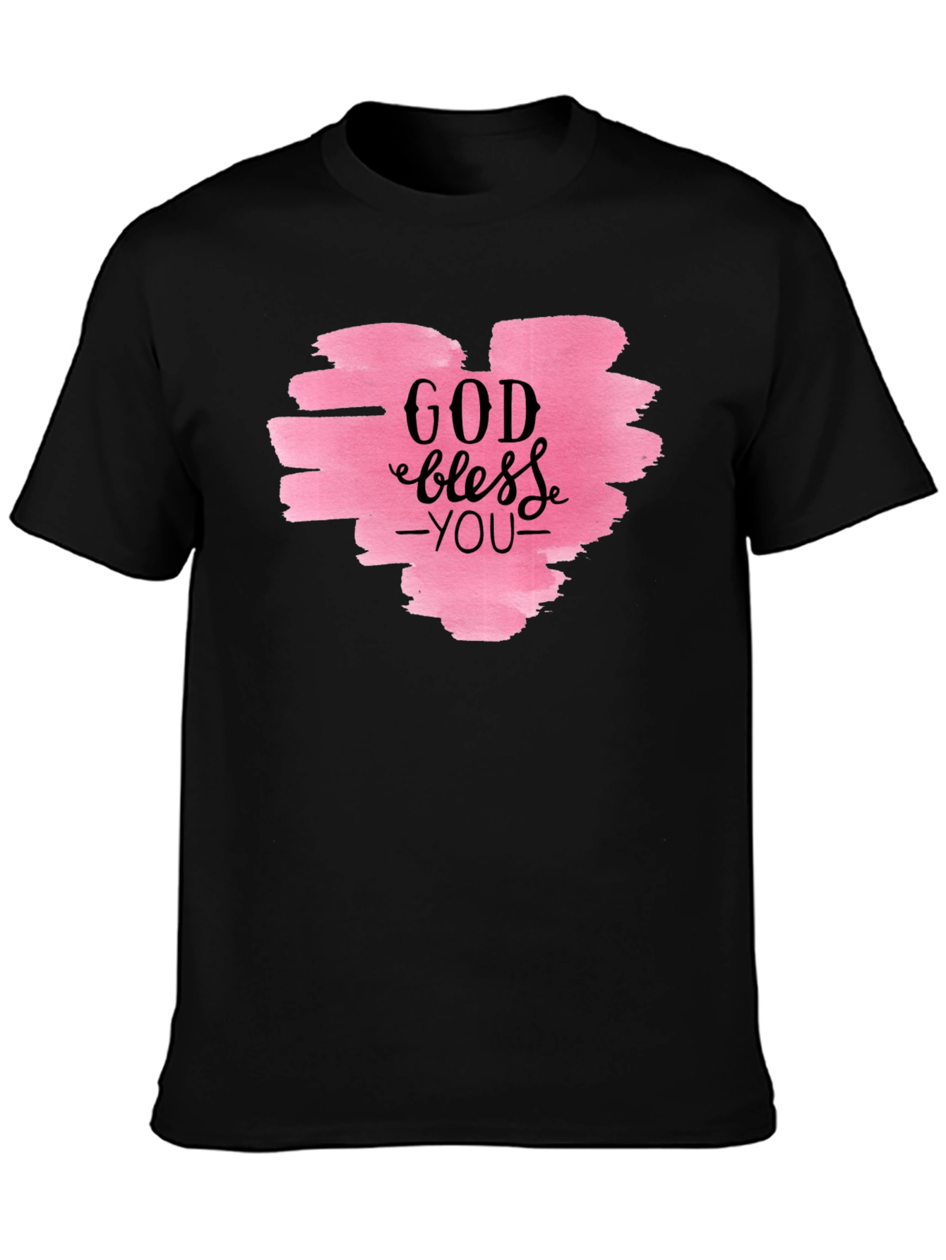 God Bless You T-Shirt - Pink Heart Design