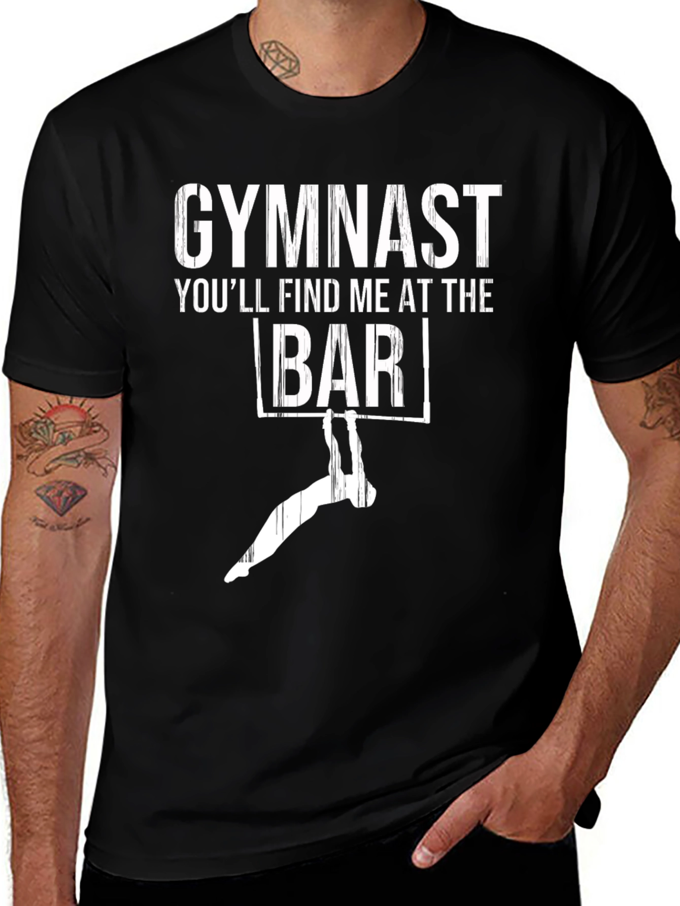 Gymnast Bar Graphic T-Shirt
