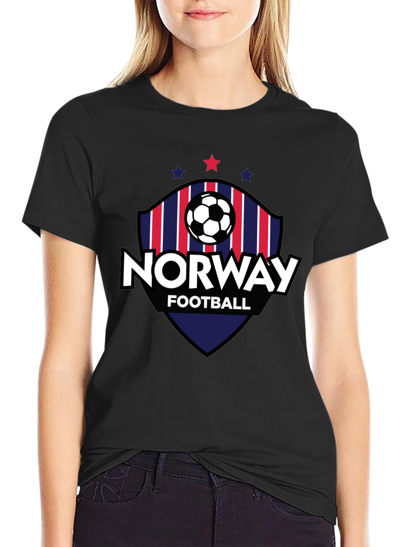Norway Football Graphic Tee - Black