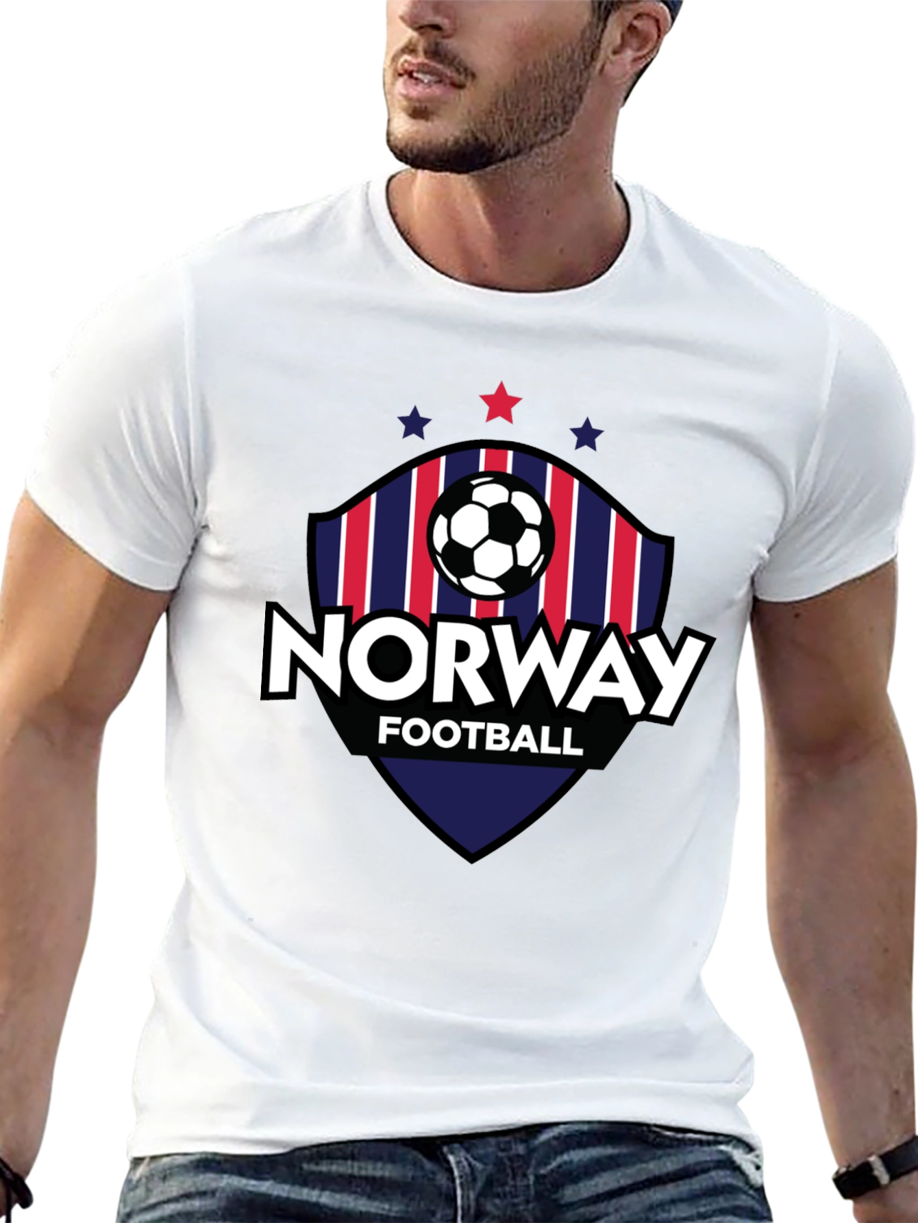 Norway Football Graphic Tee - Black