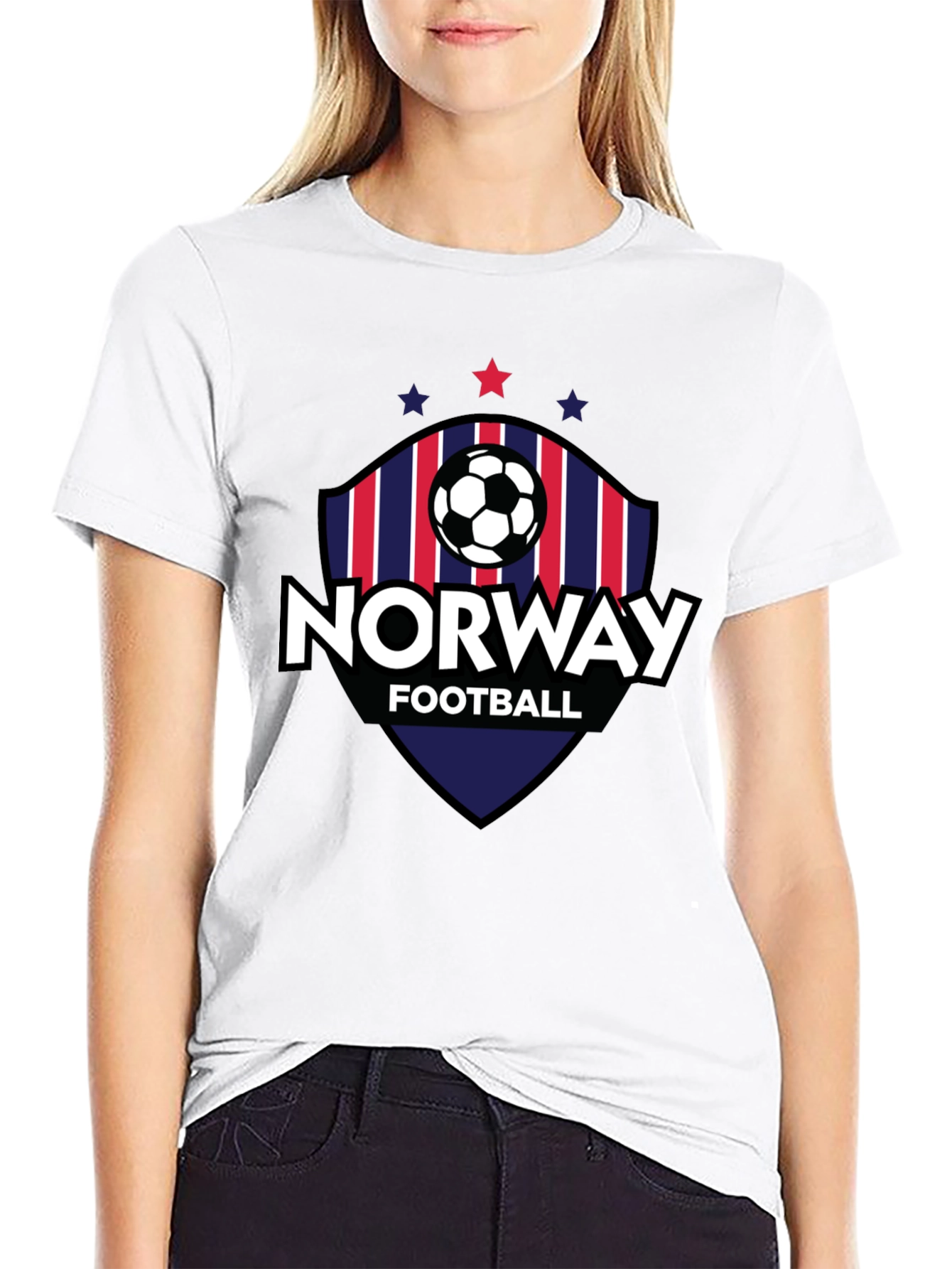Norway Football Graphic Tee - Black