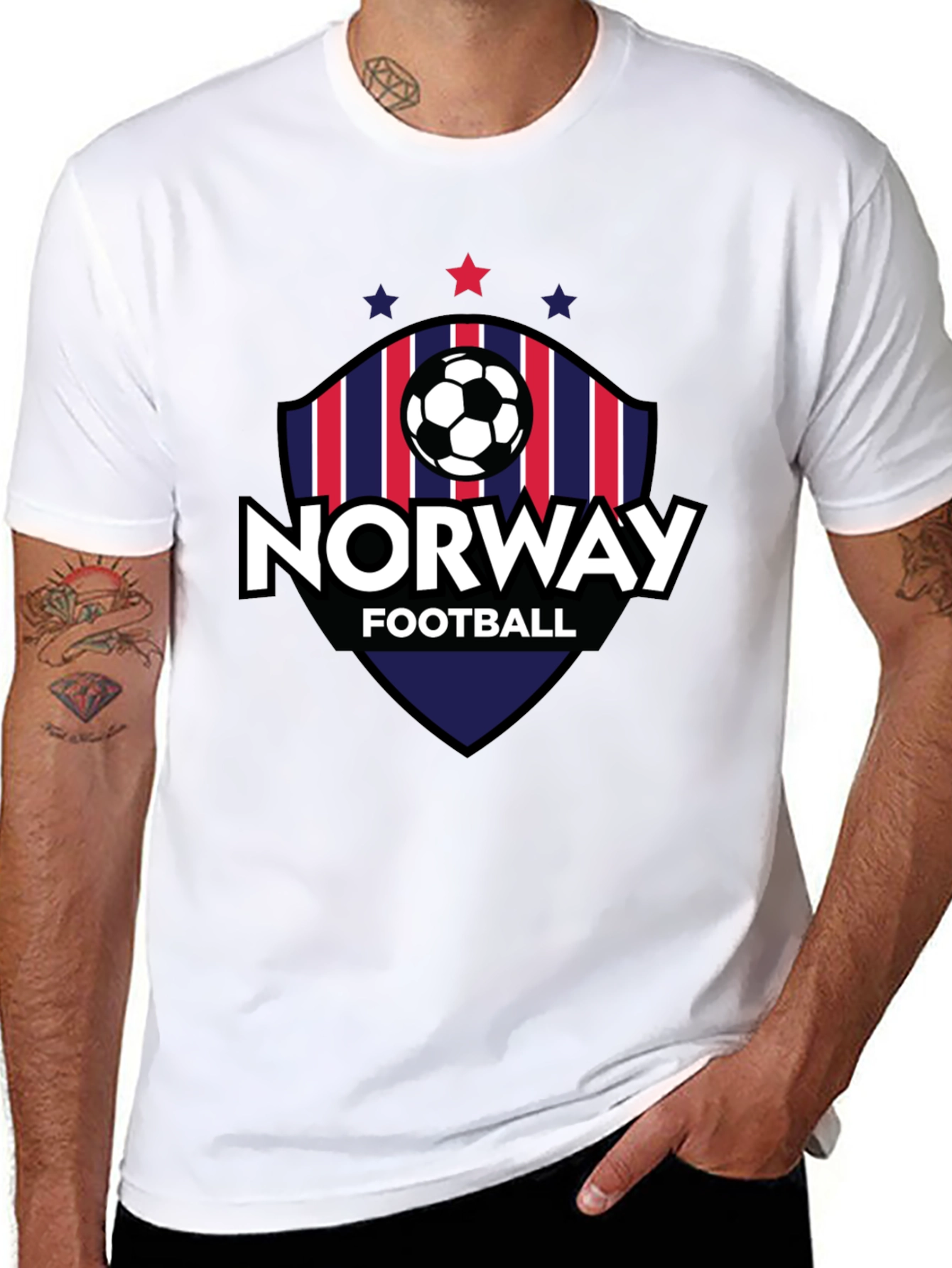 Norway Football Graphic Tee - Black