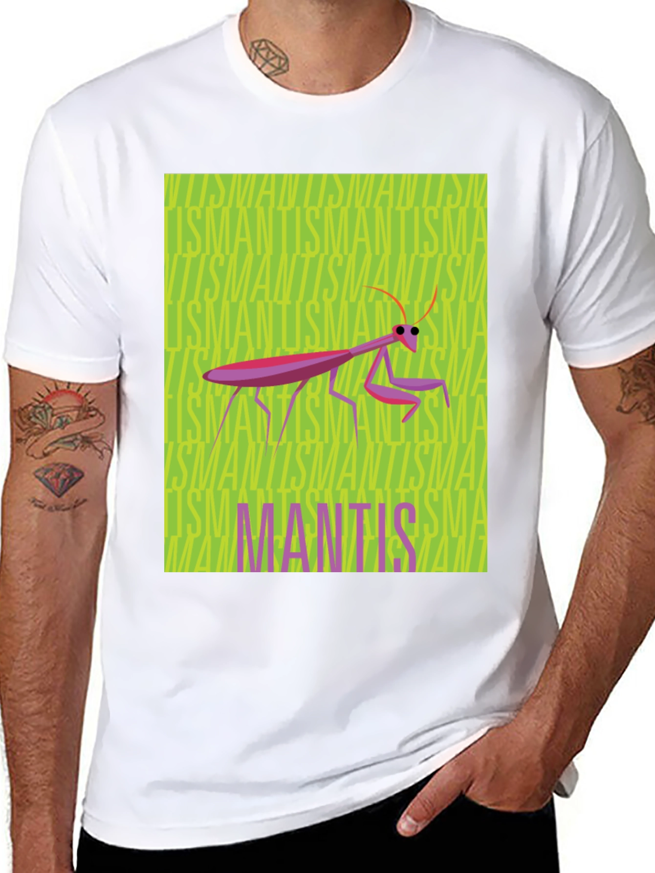 Mantis Graphic Tee - Unique Insect Design T-Shirt