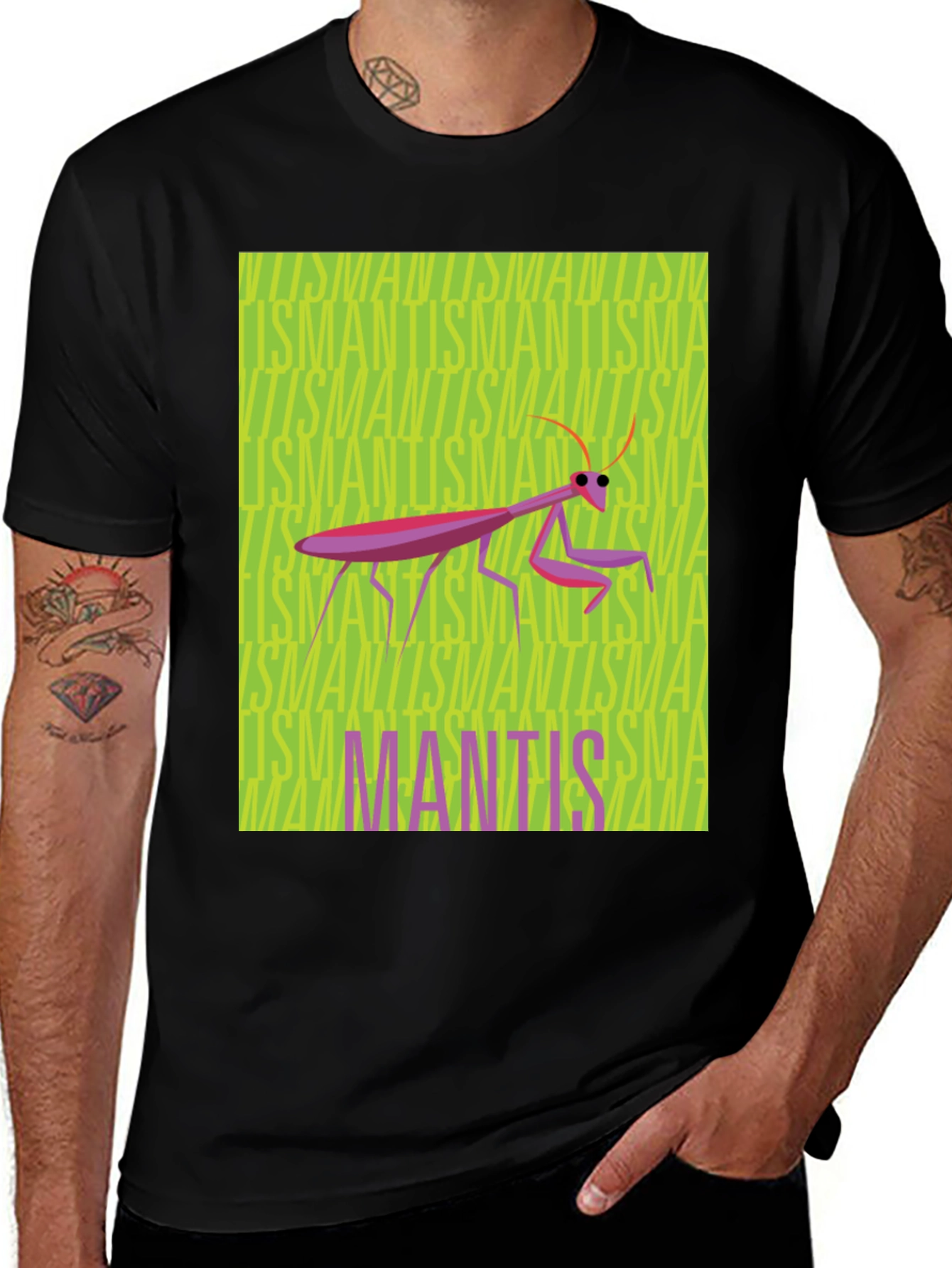 Mantis Graphic Tee - Unique Insect Design T-Shirt
