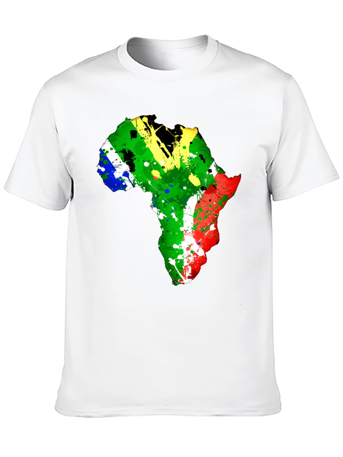 Africa Map Splatter Print T-Shirt