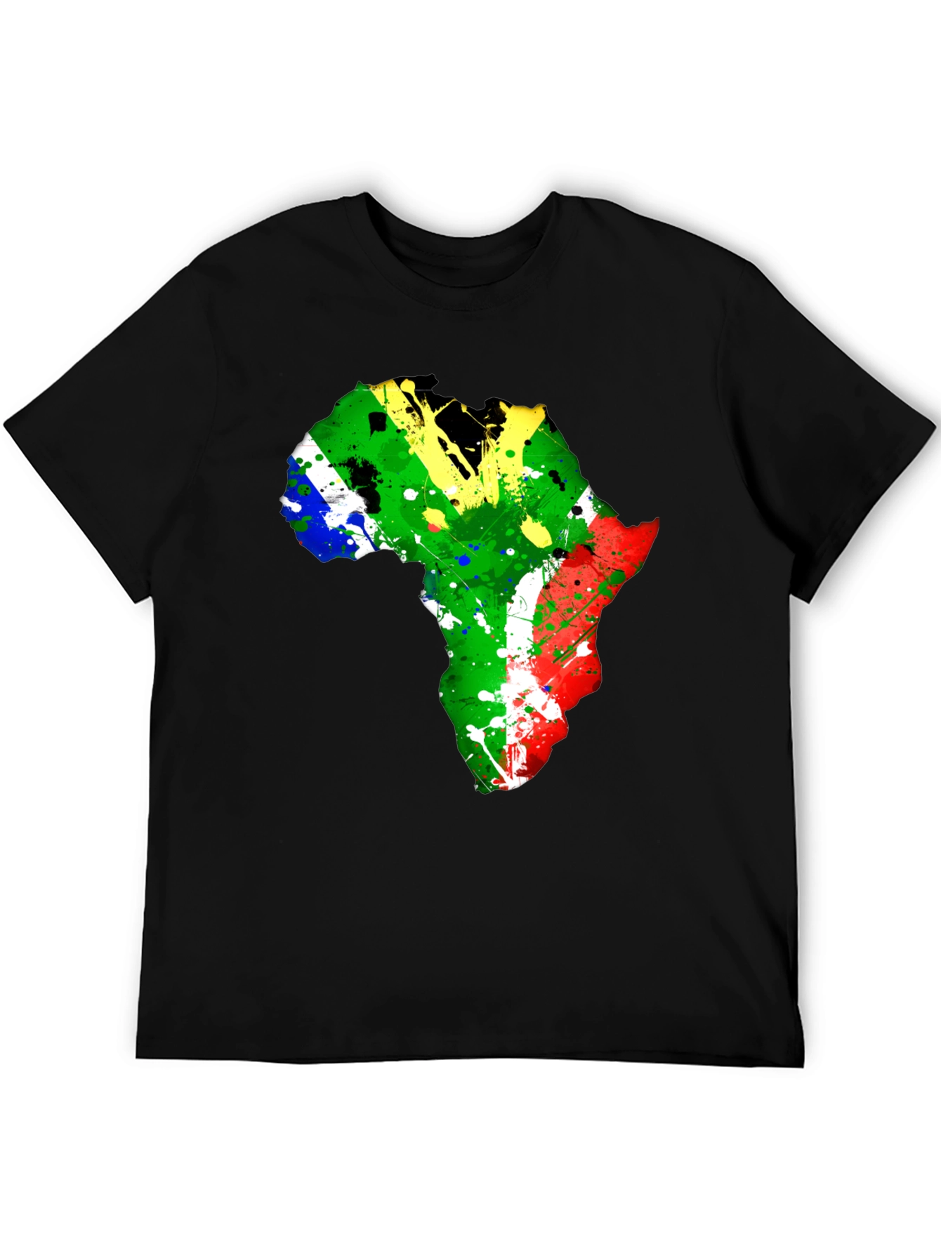 Africa Map Splatter Print T-Shirt